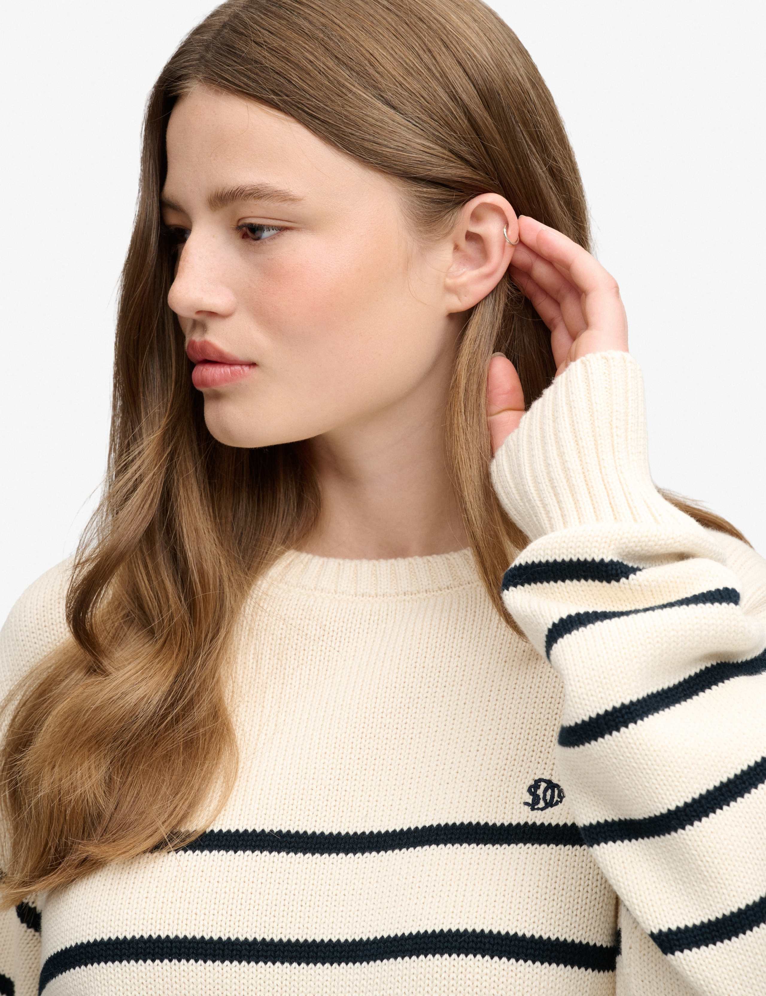 Pure Cotton Striped Oversized Jumper 5 of 5