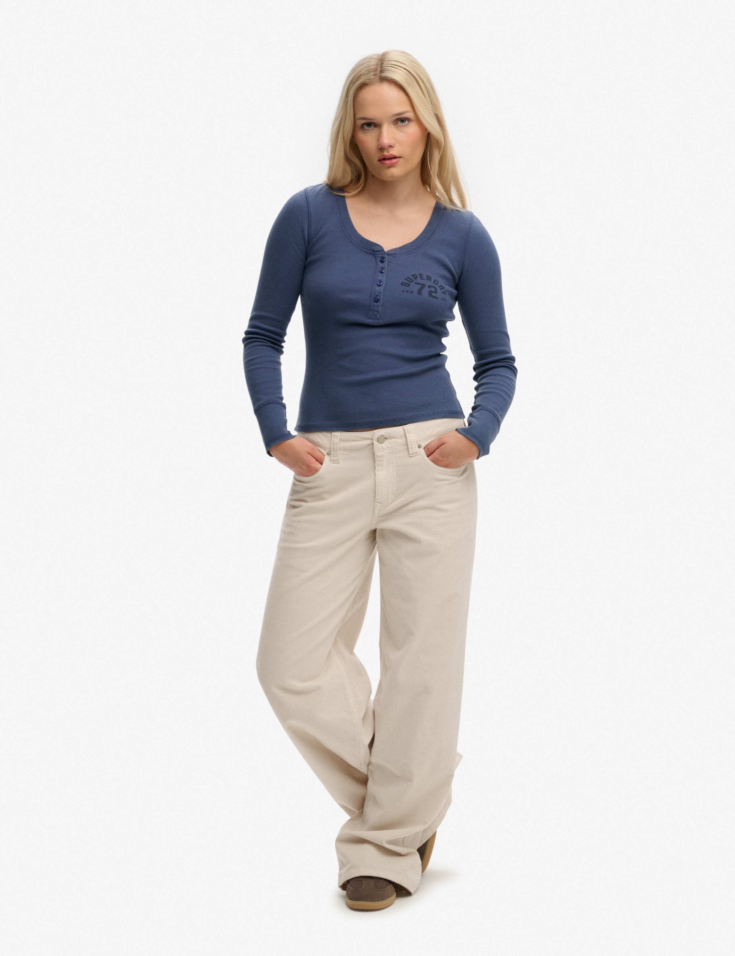 Cotton Rich Cord Textured Wide Leg Trousers 5 of 8