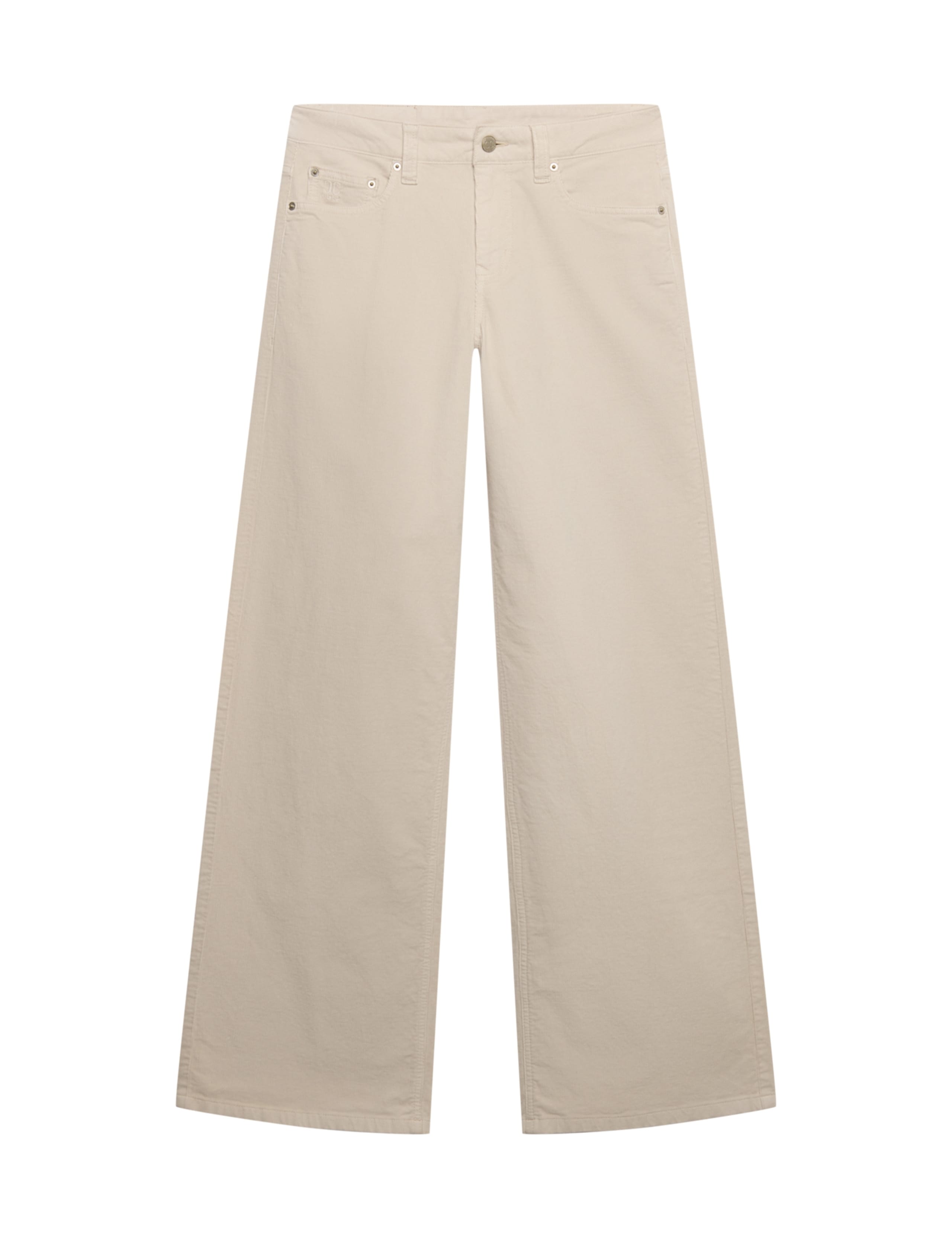 Cotton Rich Cord Textured Wide Leg Trousers 2 of 8