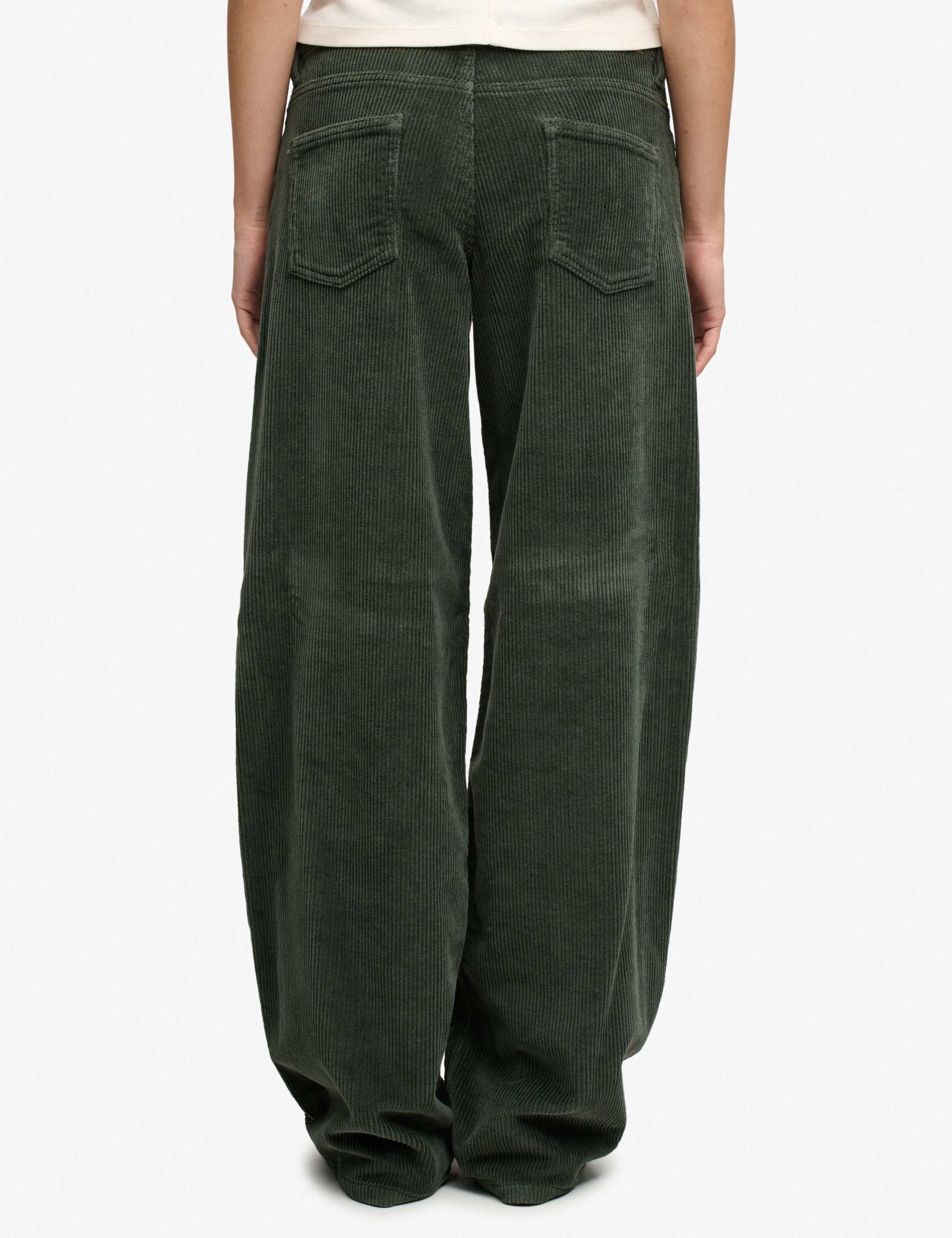 Pure Cotton Cord Textured Wide Leg Trousers 6 of 8