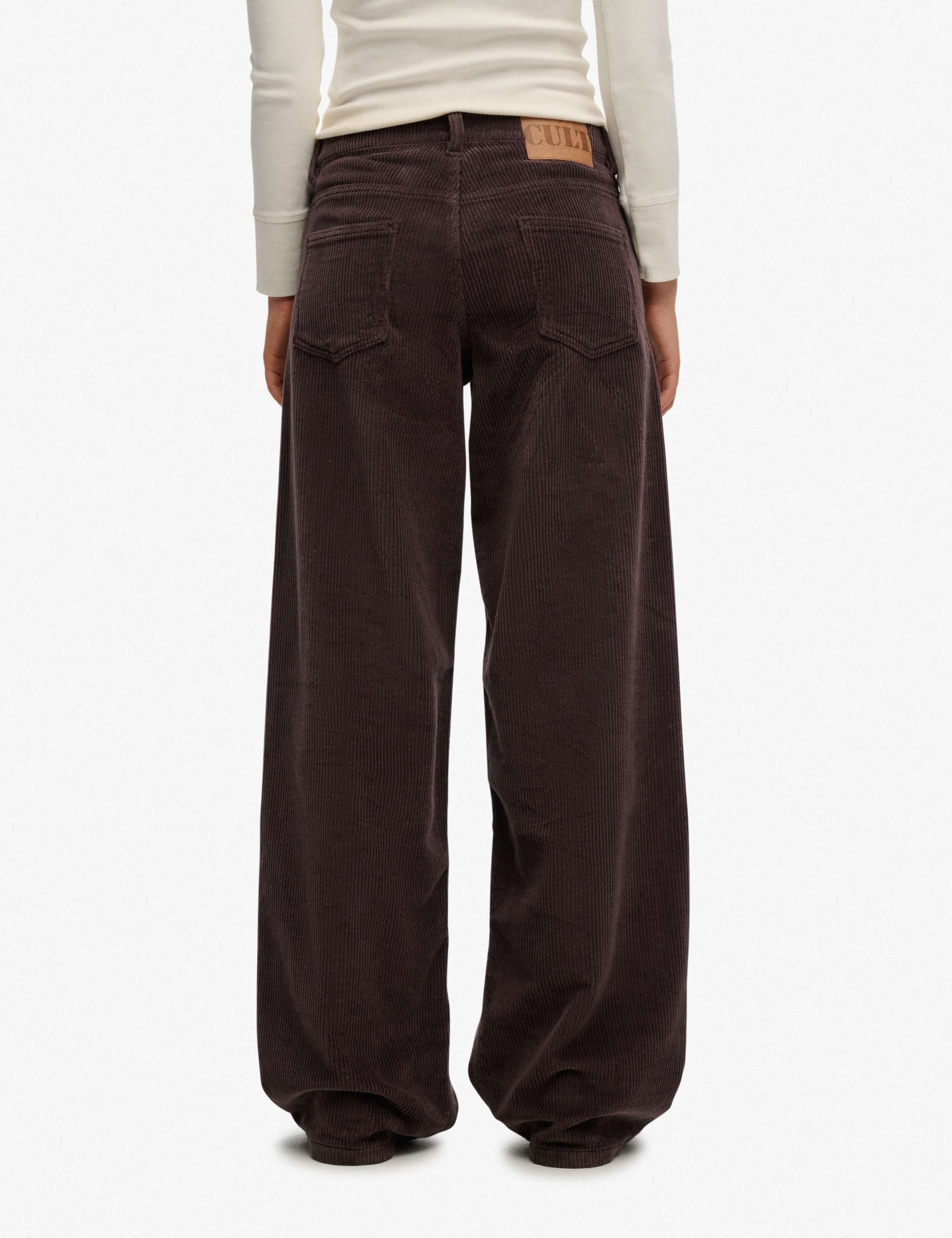 Pure Cotton Cord Textured Wide Leg Trousers 7 of 9