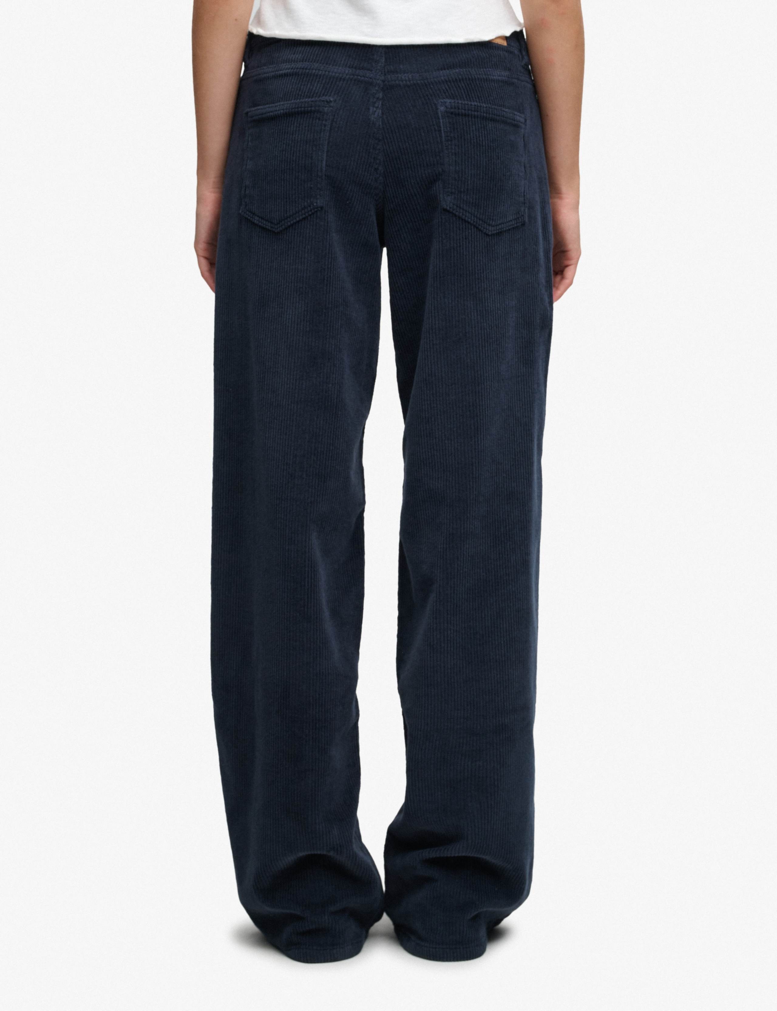 Cotton Rich Cord Textured Wide Leg Trousers 5 of 5