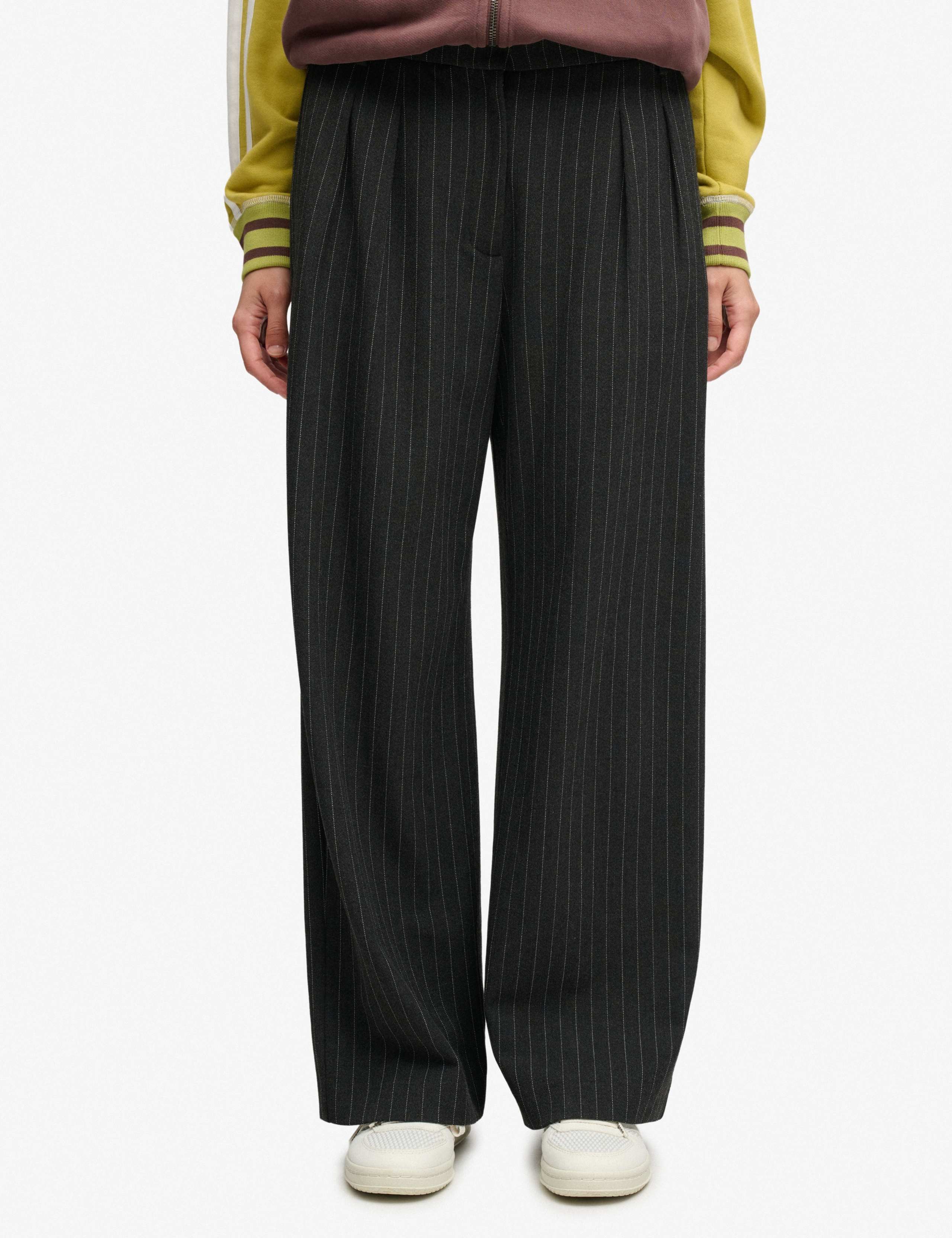 Pinstripe Straight Leg Trousers 1 of 6