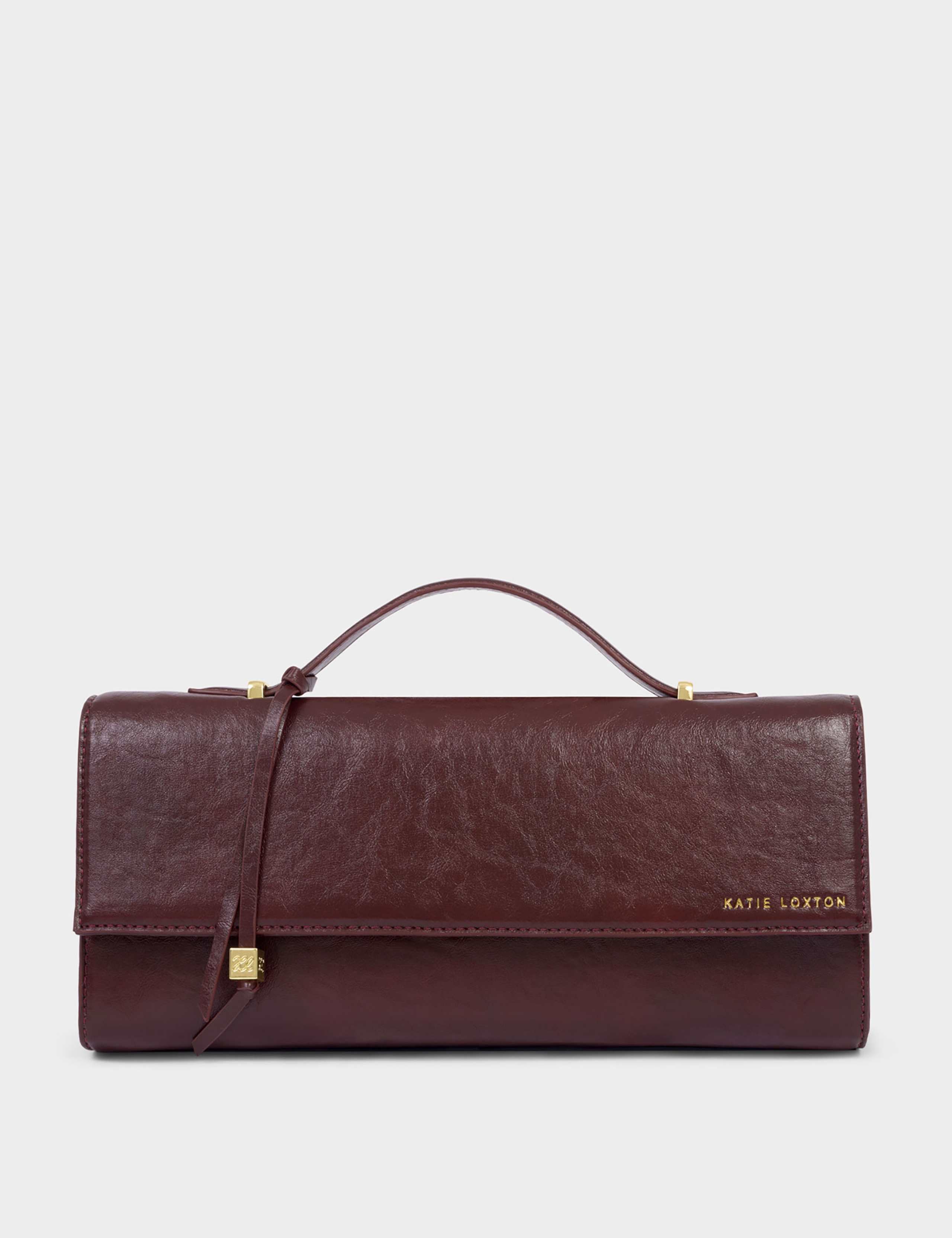 Faux Leather Top Handle Clutch Bag 3 of 5