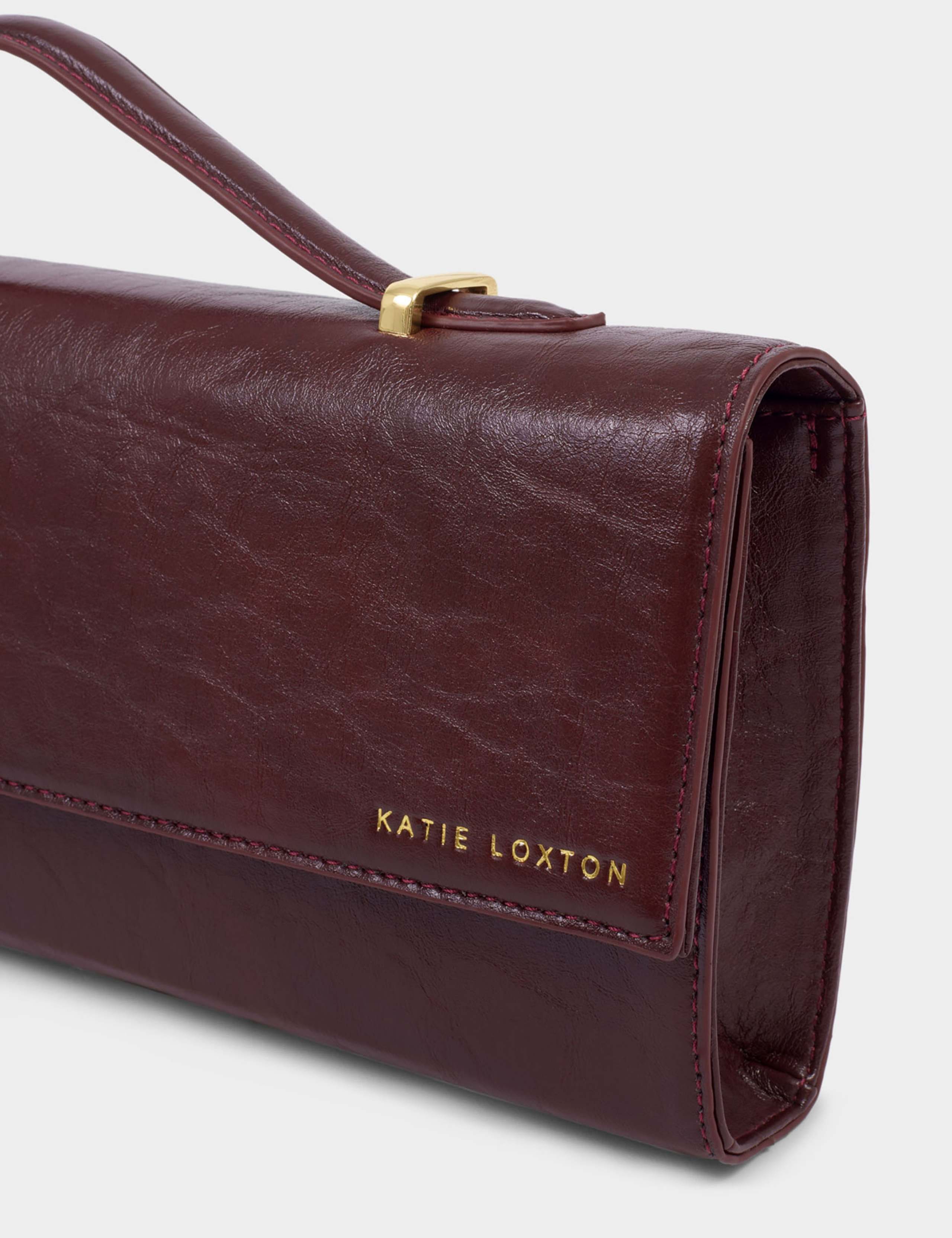 Faux Leather Top Handle Clutch Bag 4 of 5