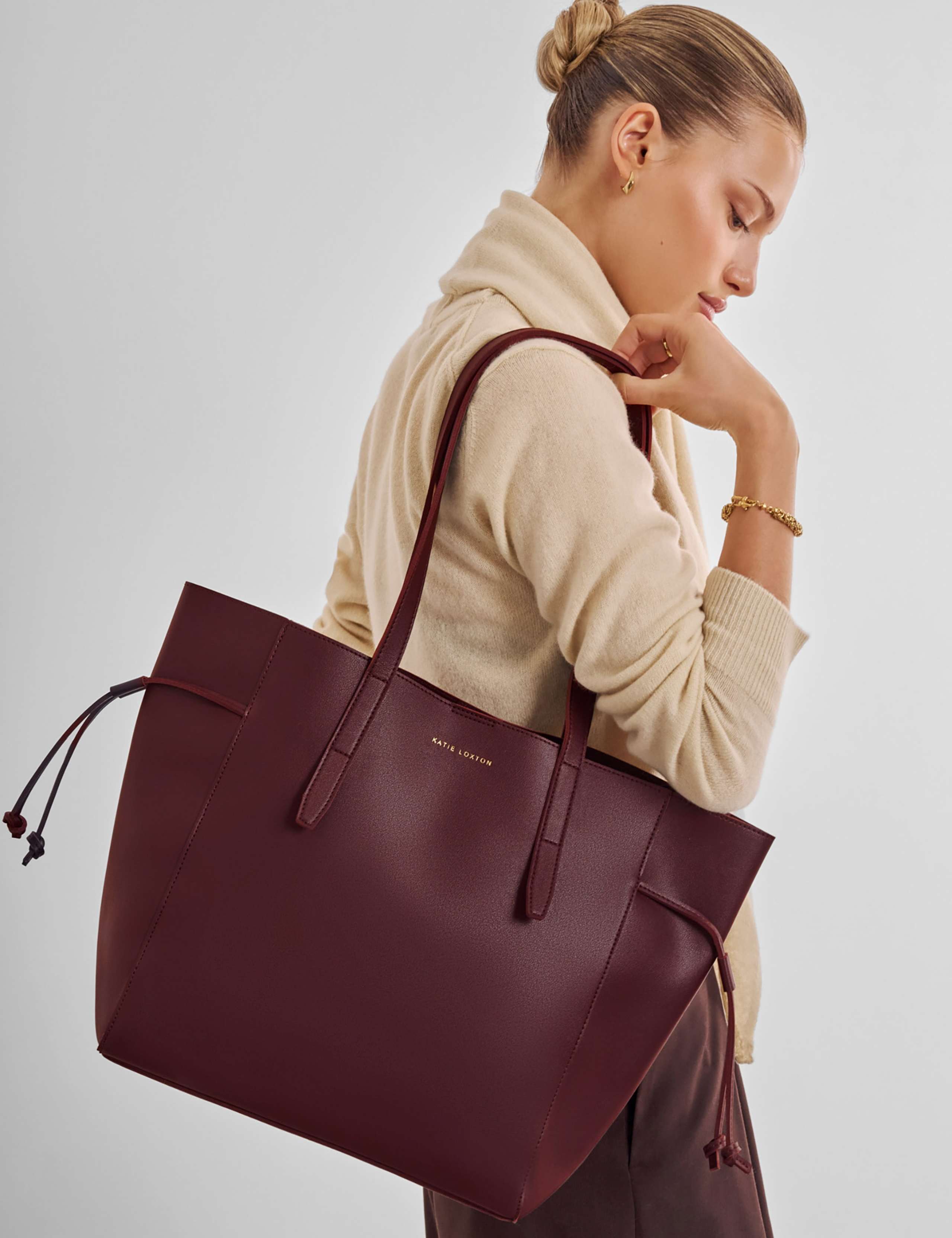 Faux Leather Tote Bag 1 of 6