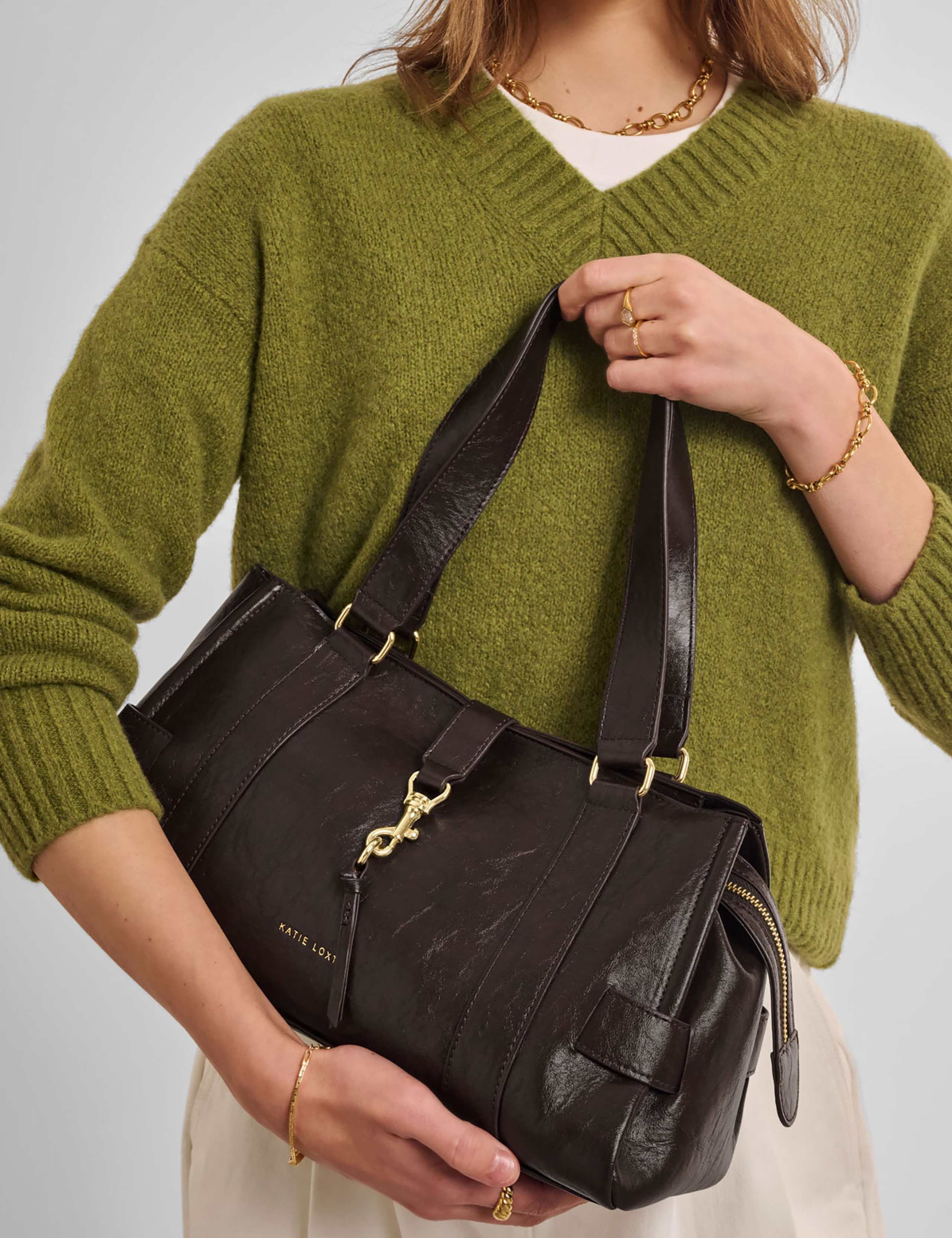 Faux Leather Shoulder Bag 1 of 6
