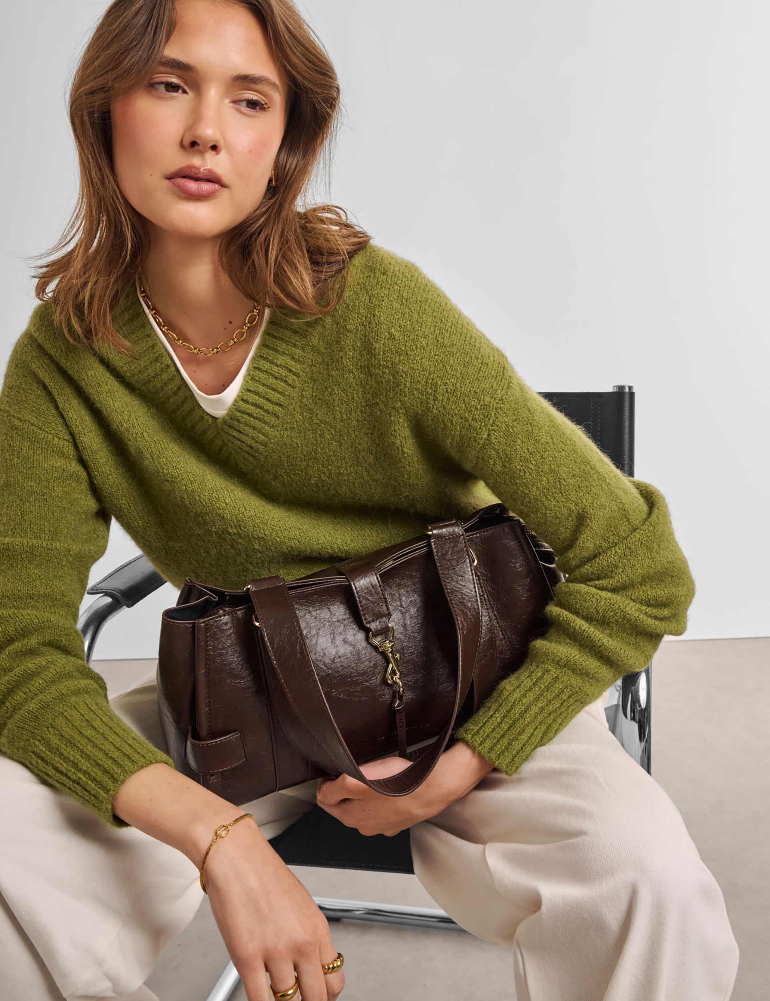 Faux Leather Shoulder Bag 2 of 6