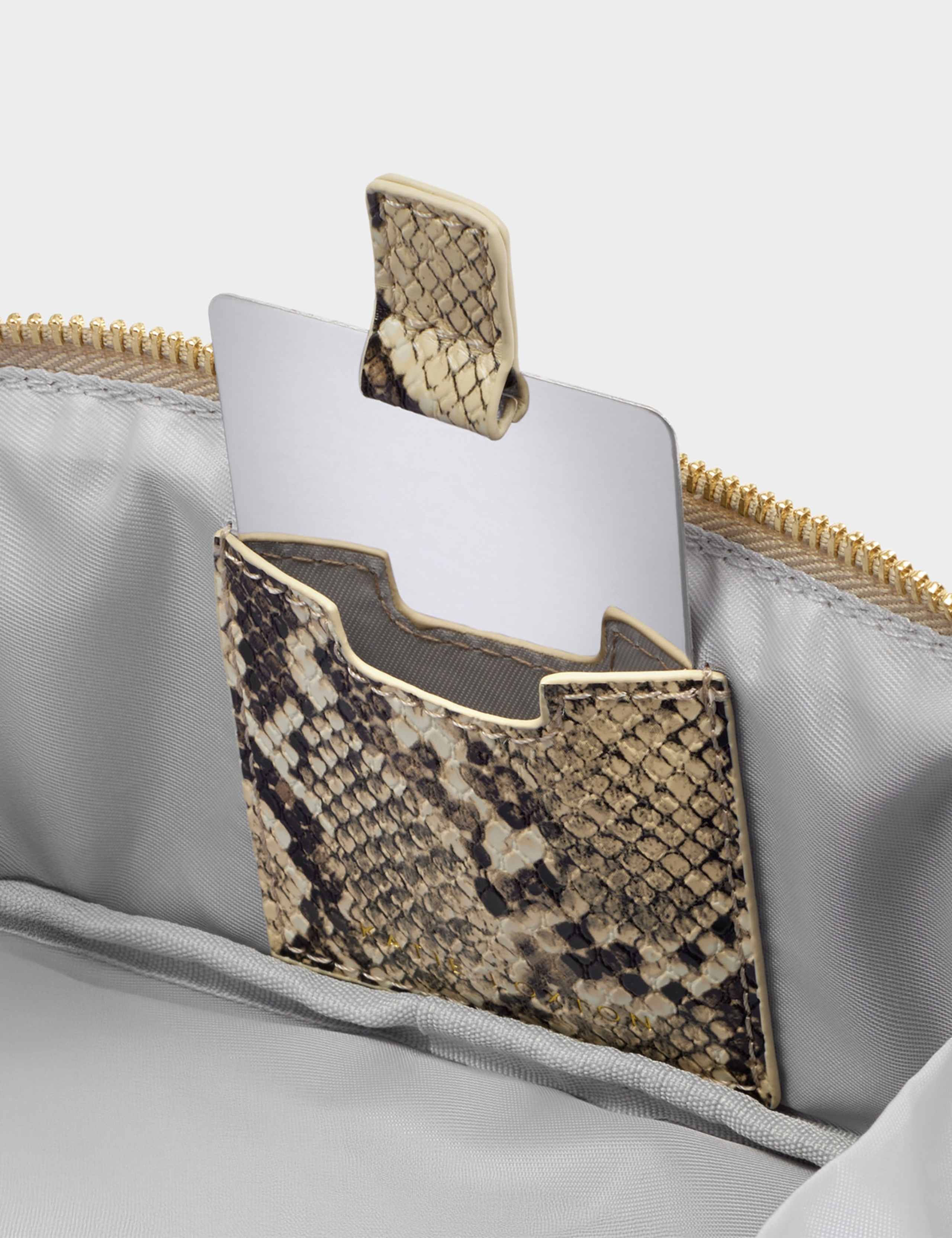 Faux Leather Snake Fold-Out Makeup Bag 4 of 5