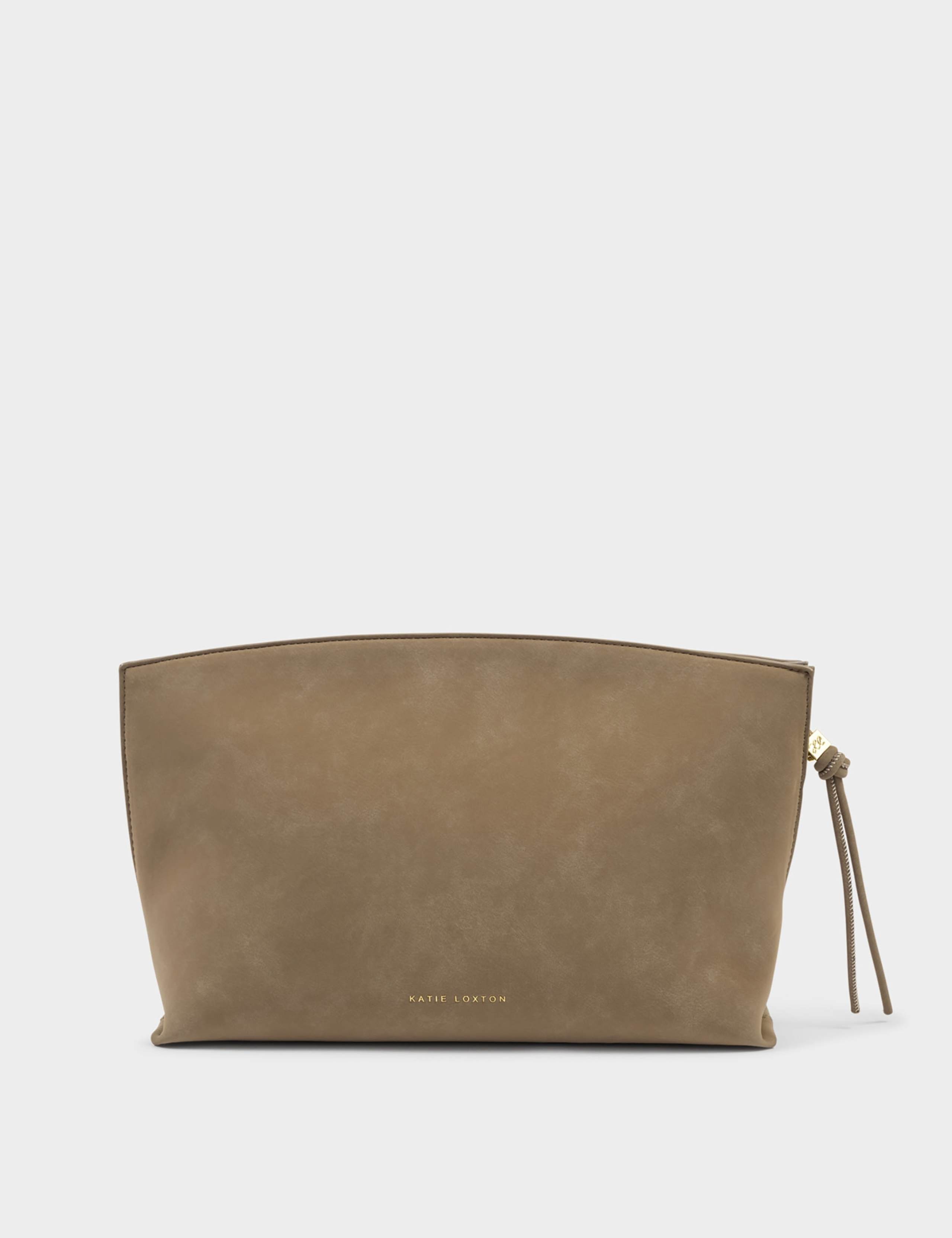 Faux Suede Underarm Clutch Bag 3 of 5