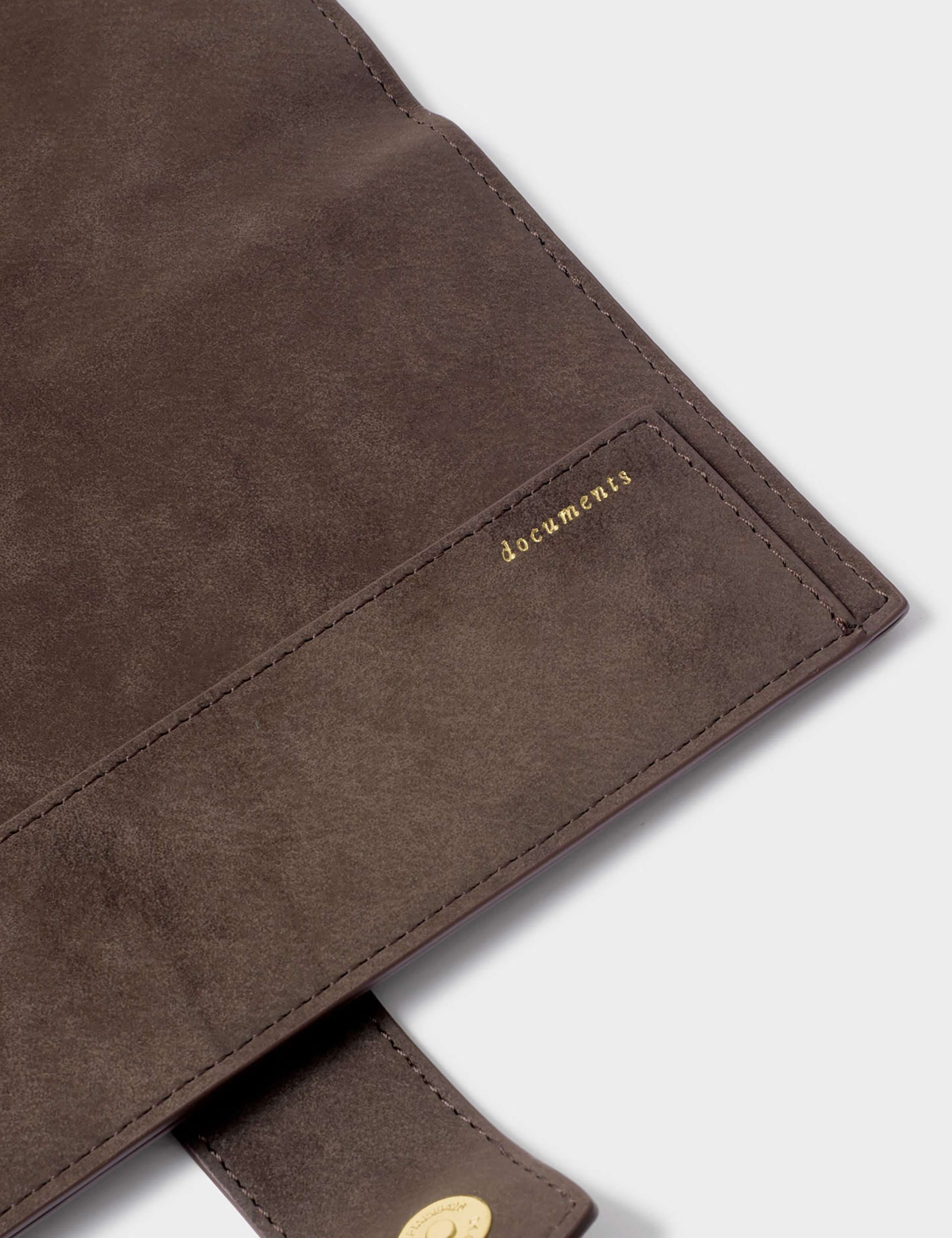 Faux Suede Travel Wallet Passport Holder 2 of 3