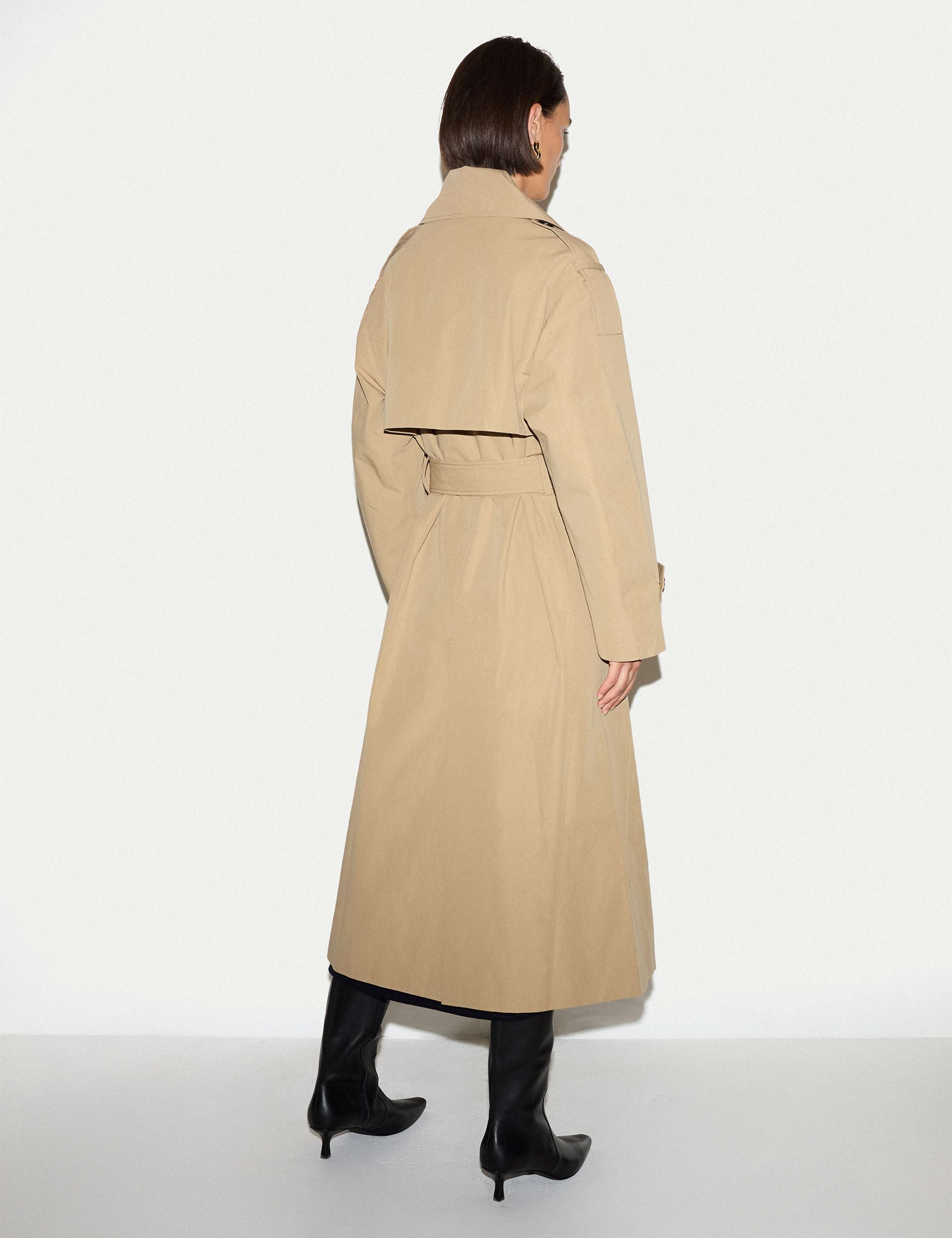 Pure Cotton Belted Double Breasted Trench Coat 3 of 6