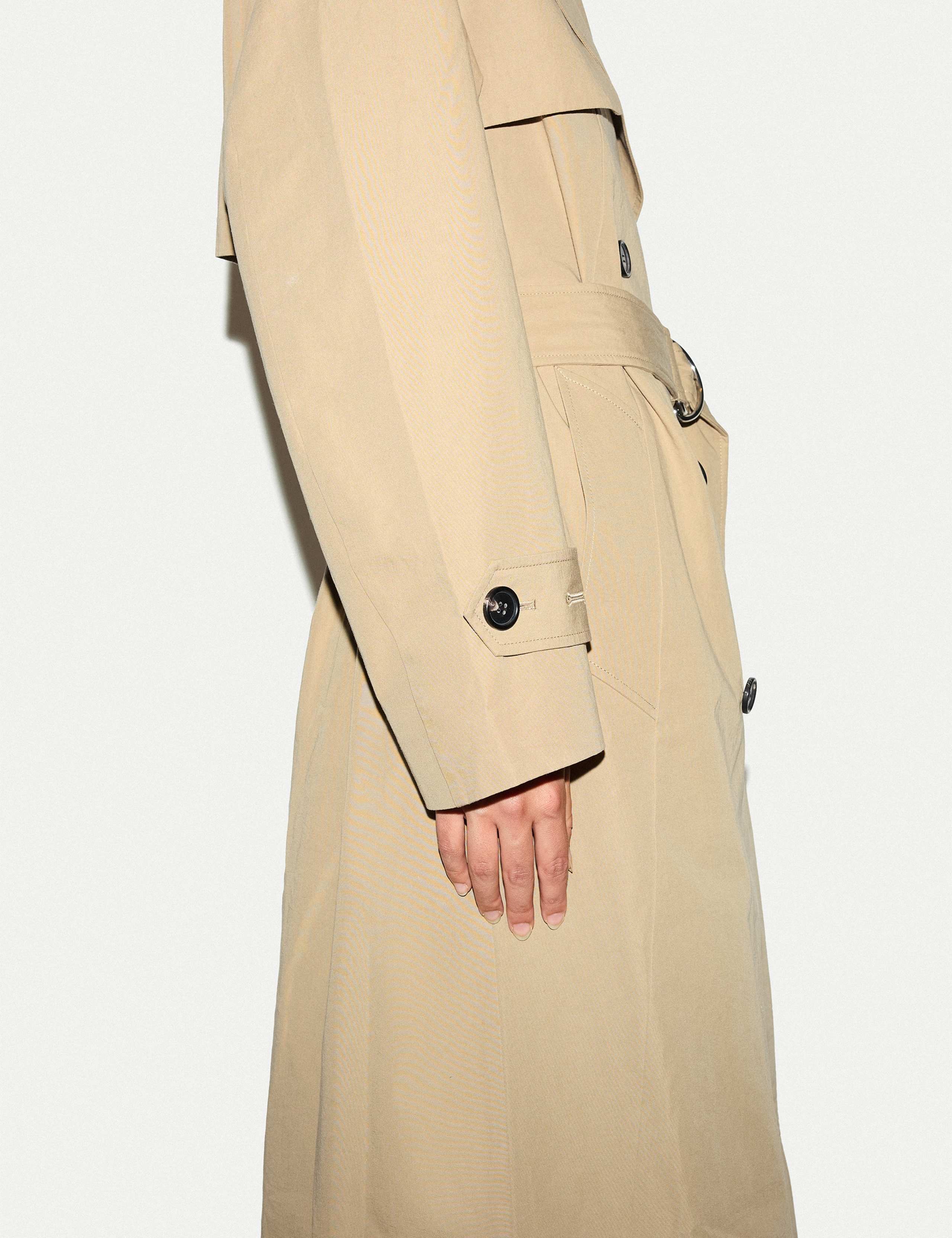Pure Cotton Belted Double Breasted Trench Coat 5 of 6