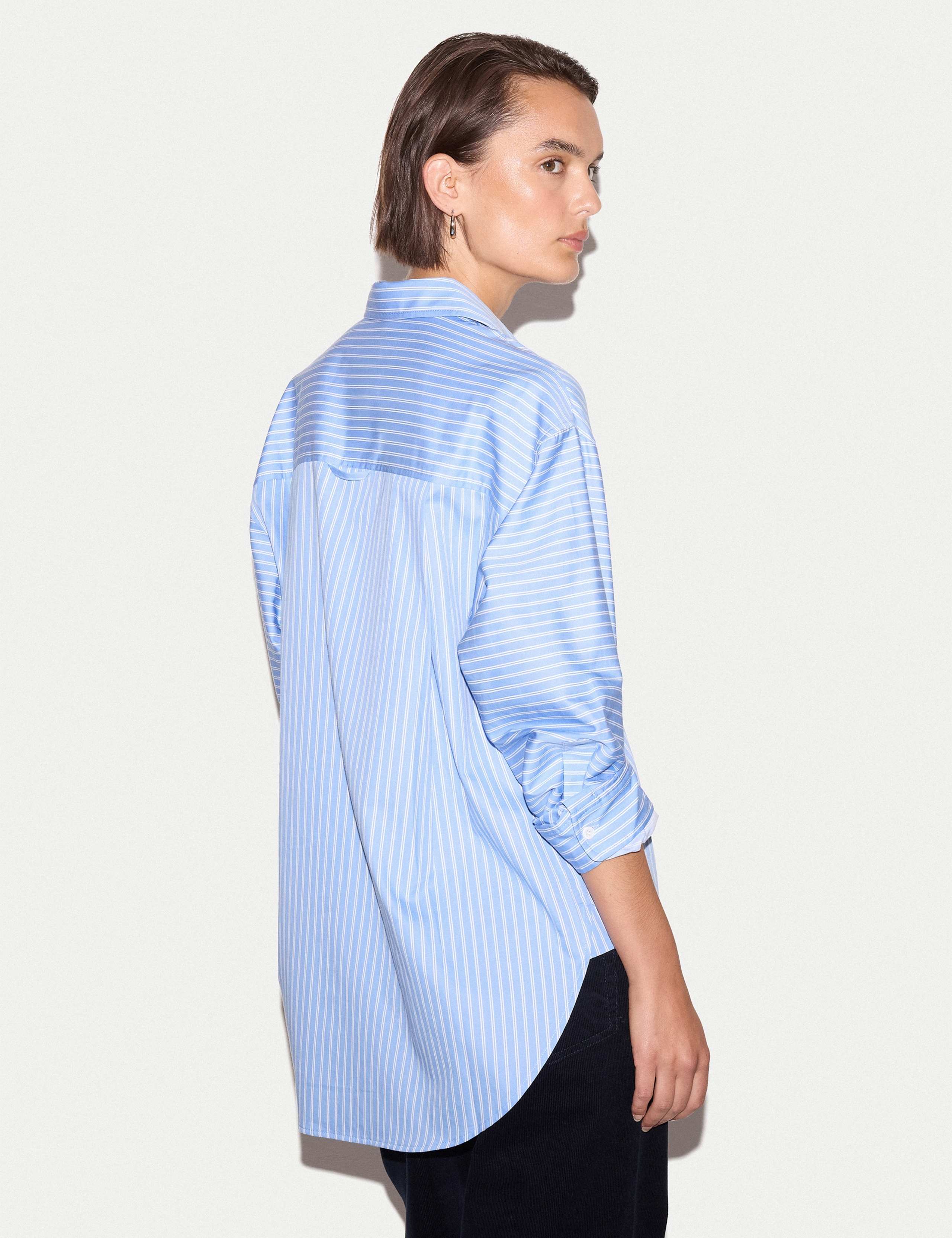 Pure Cotton Striped Oversized Shirt 3 of 4