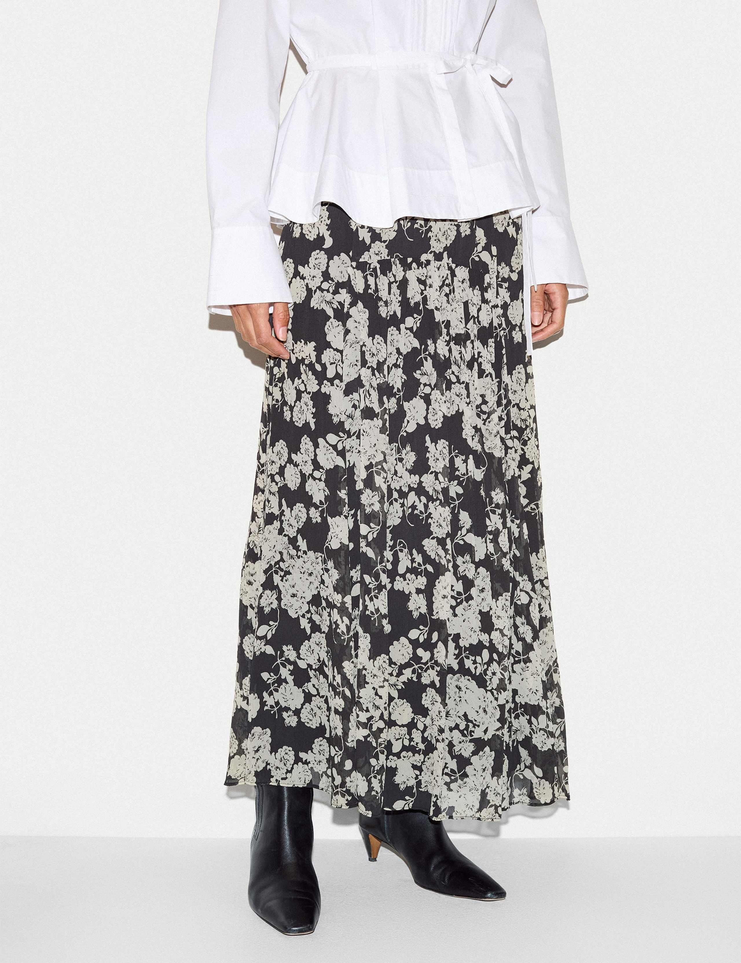 Floral Midi Slip Skirt 1 of 5