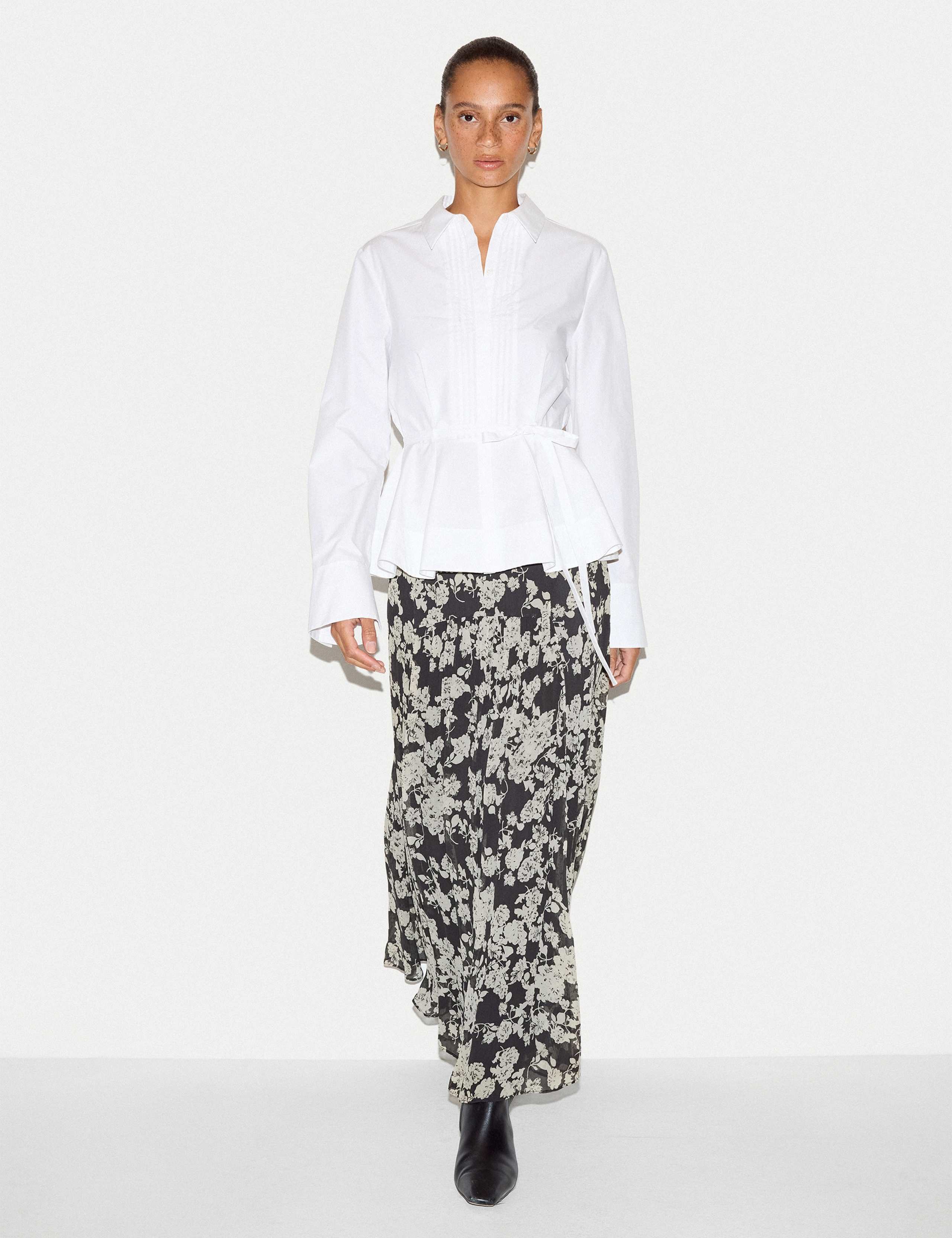 Floral Midi Slip Skirt 4 of 5