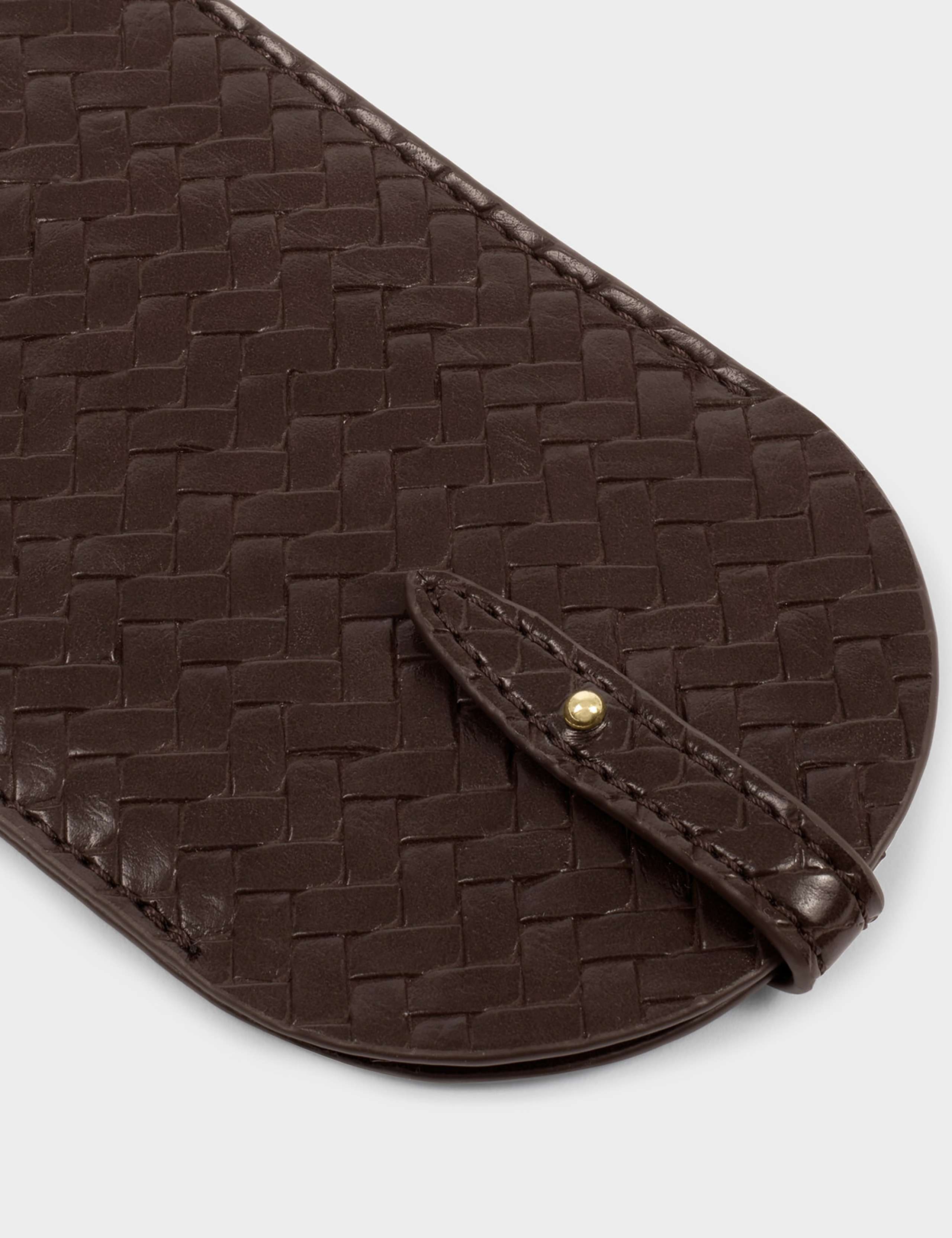 Faux Leather Woven Glasses Sleeve 5 of 5