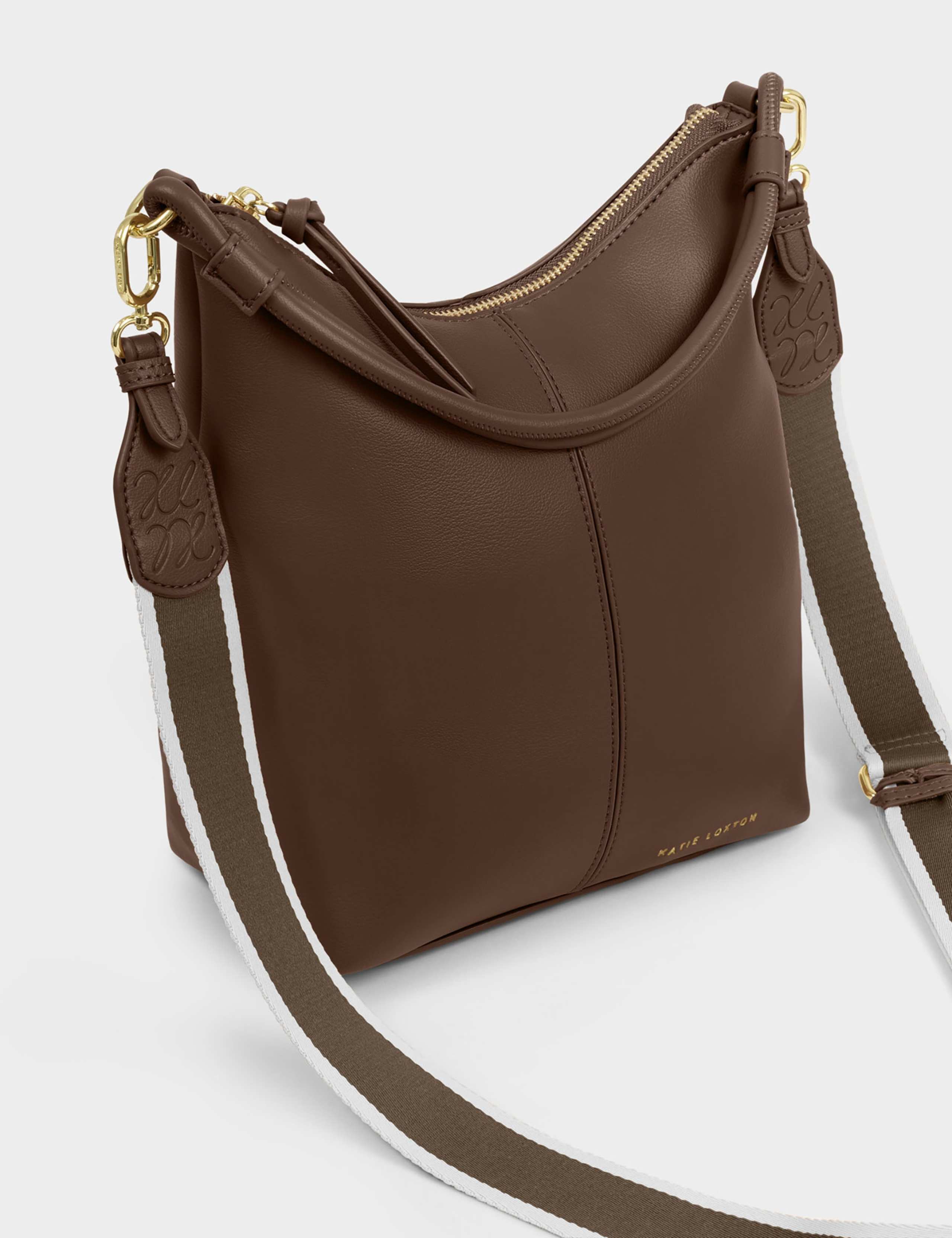 Faux Leather Shoulder Cross Body Grab Bag 5 of 7
