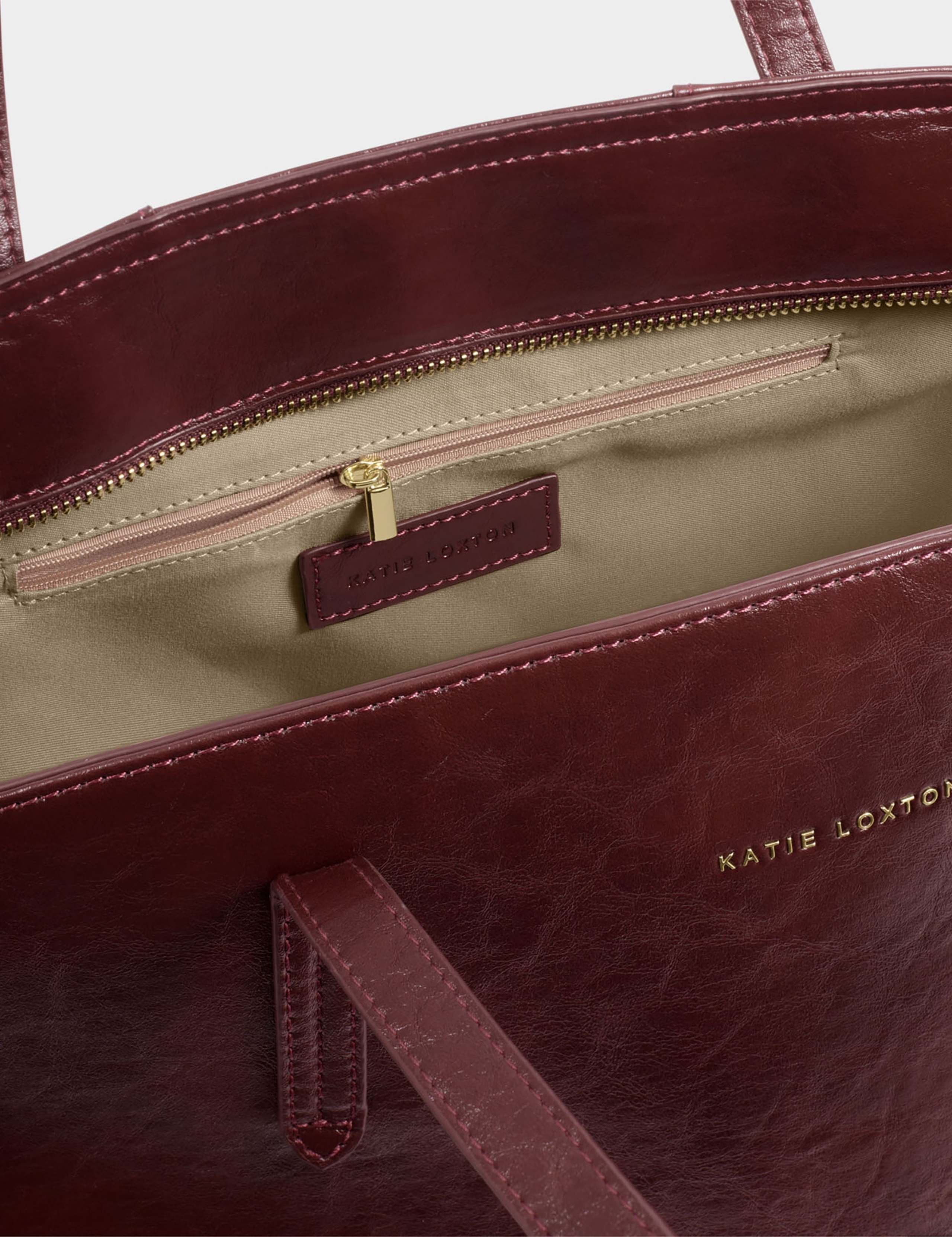 Faux Leather Laptop Work Tote Bag 5 of 6