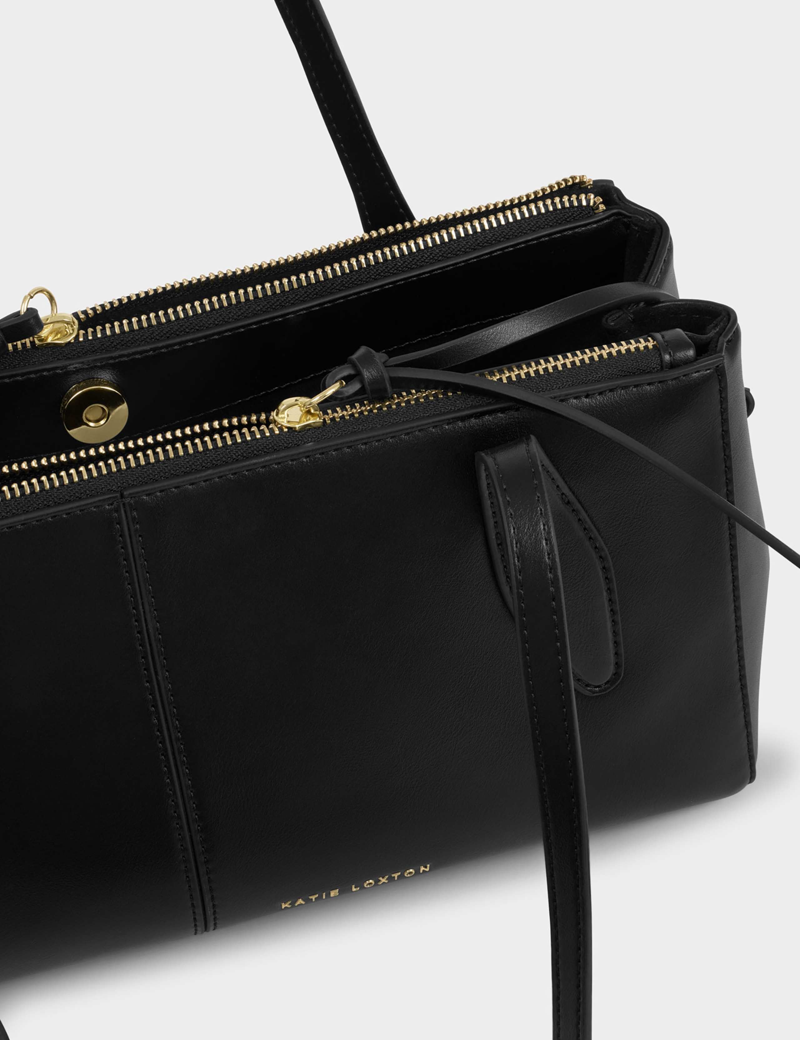 Faux Leather Structured Shoulder Bag 4 of 5