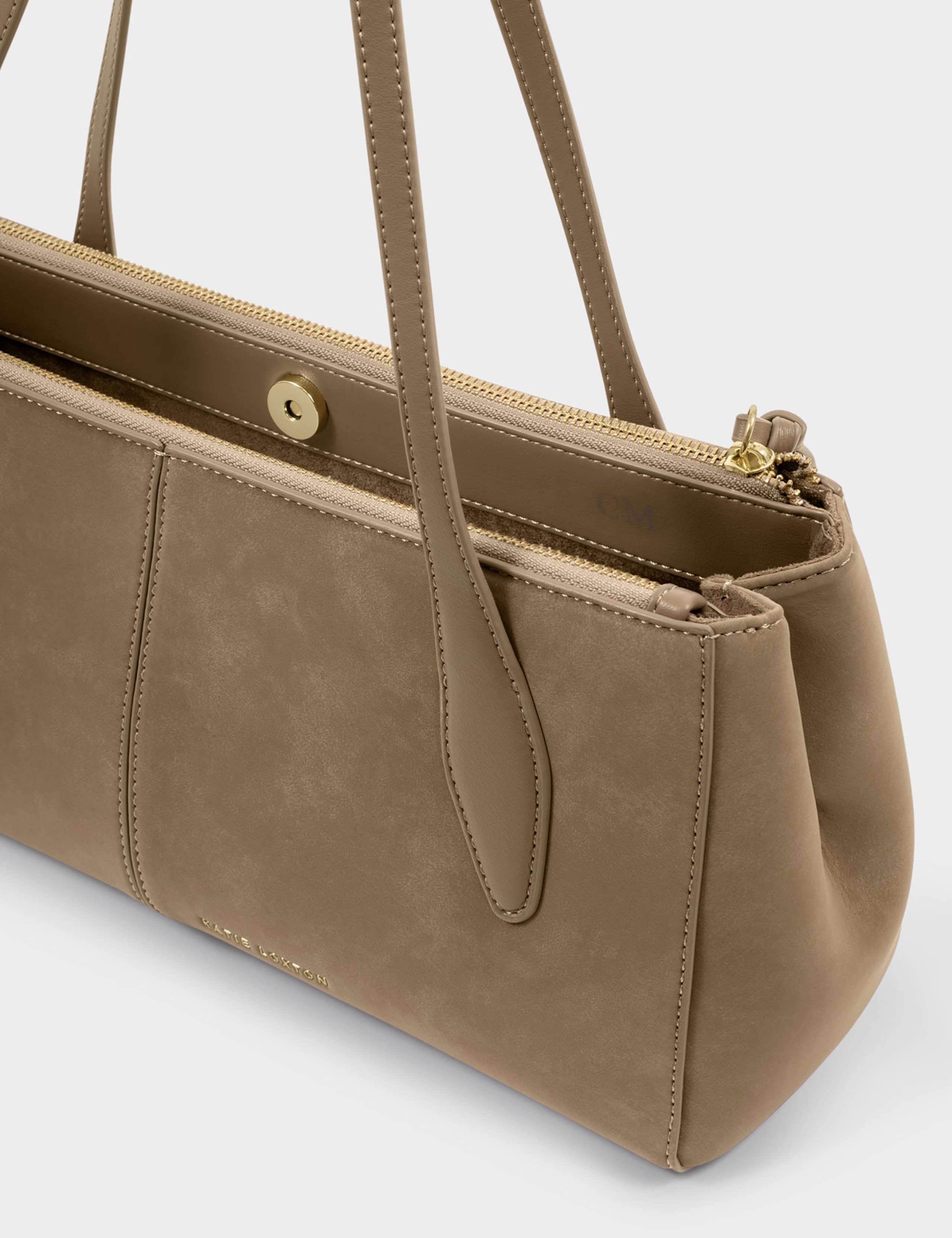 Faux Suede Structured Shoulder Bag 4 of 5