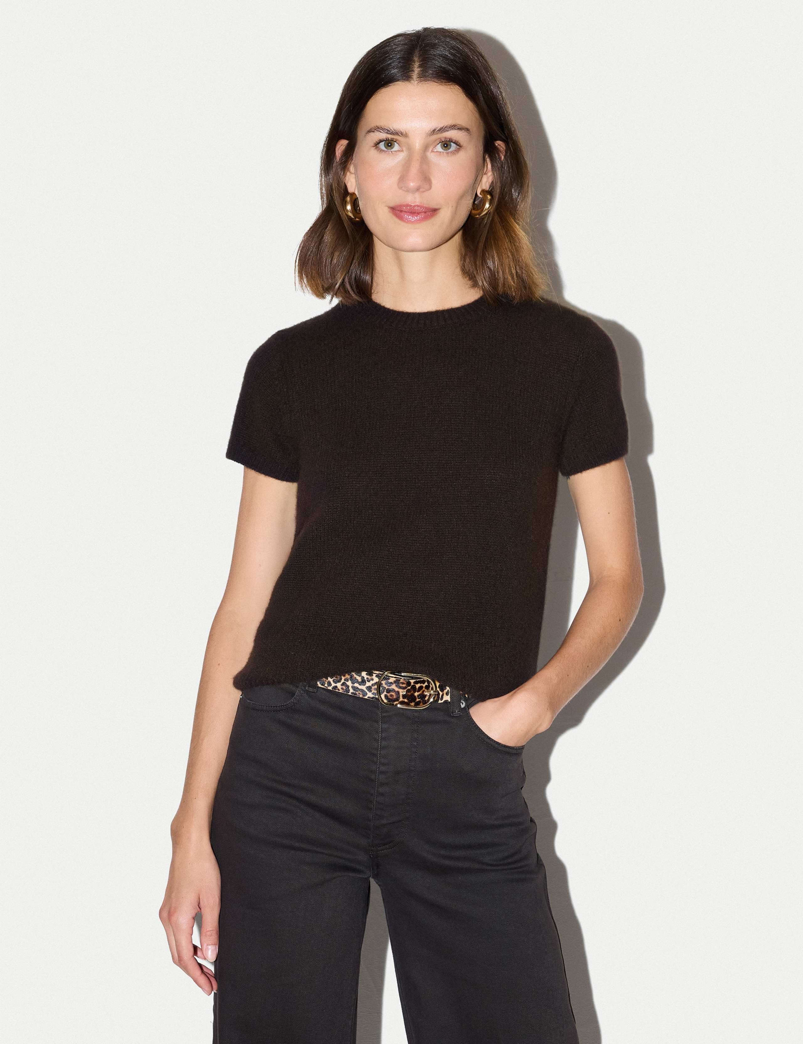 Pure Cashmere Round Neck Top 1 of 6