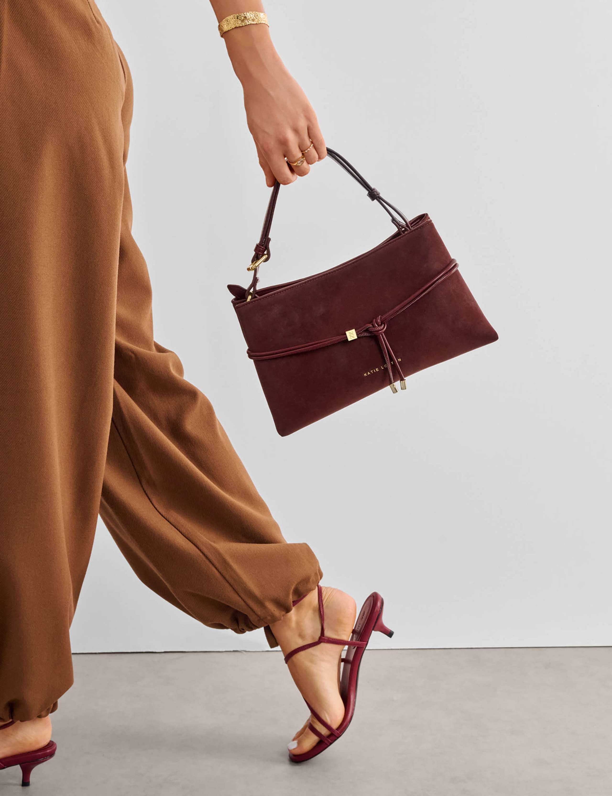 Faux Suede Shoulder Cross Body Bag 2 of 5