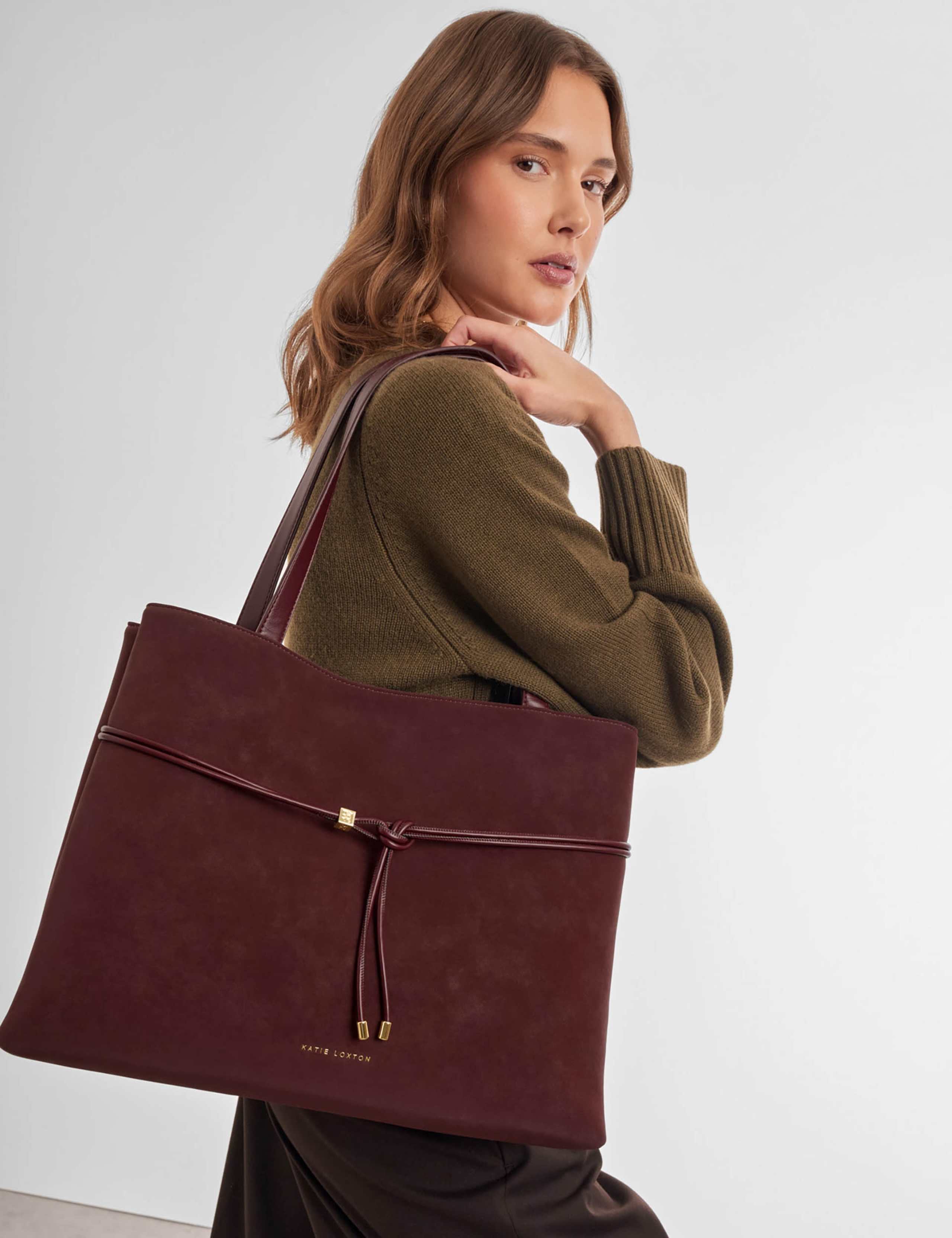 Faux Suede Tote Bag 3 of 7