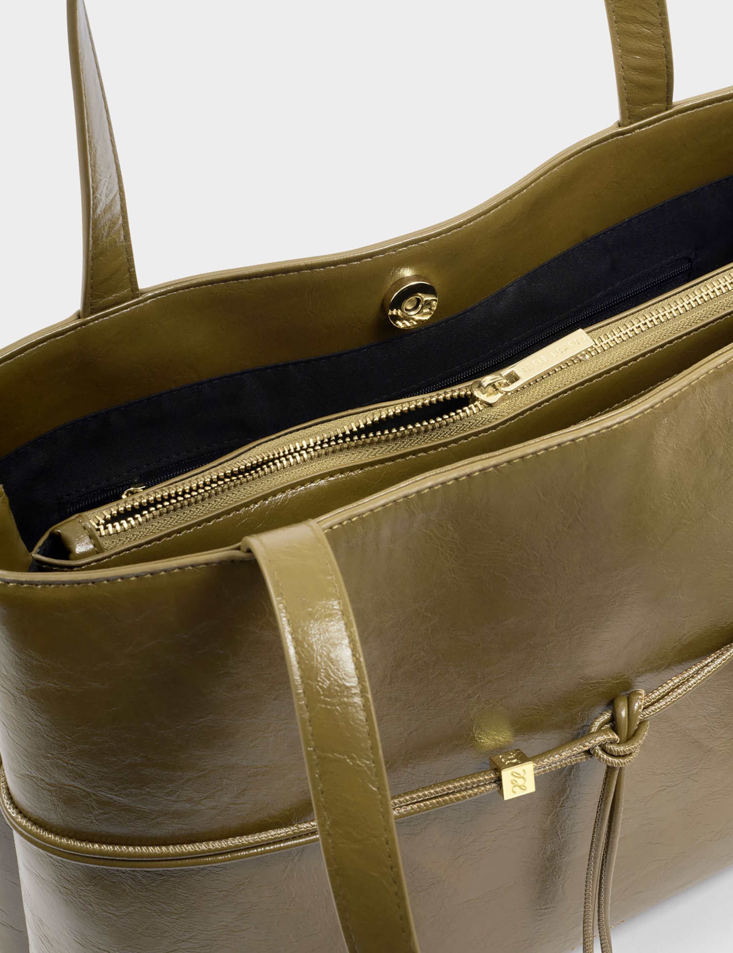 Faux Leather Tote Bag 5 of 6