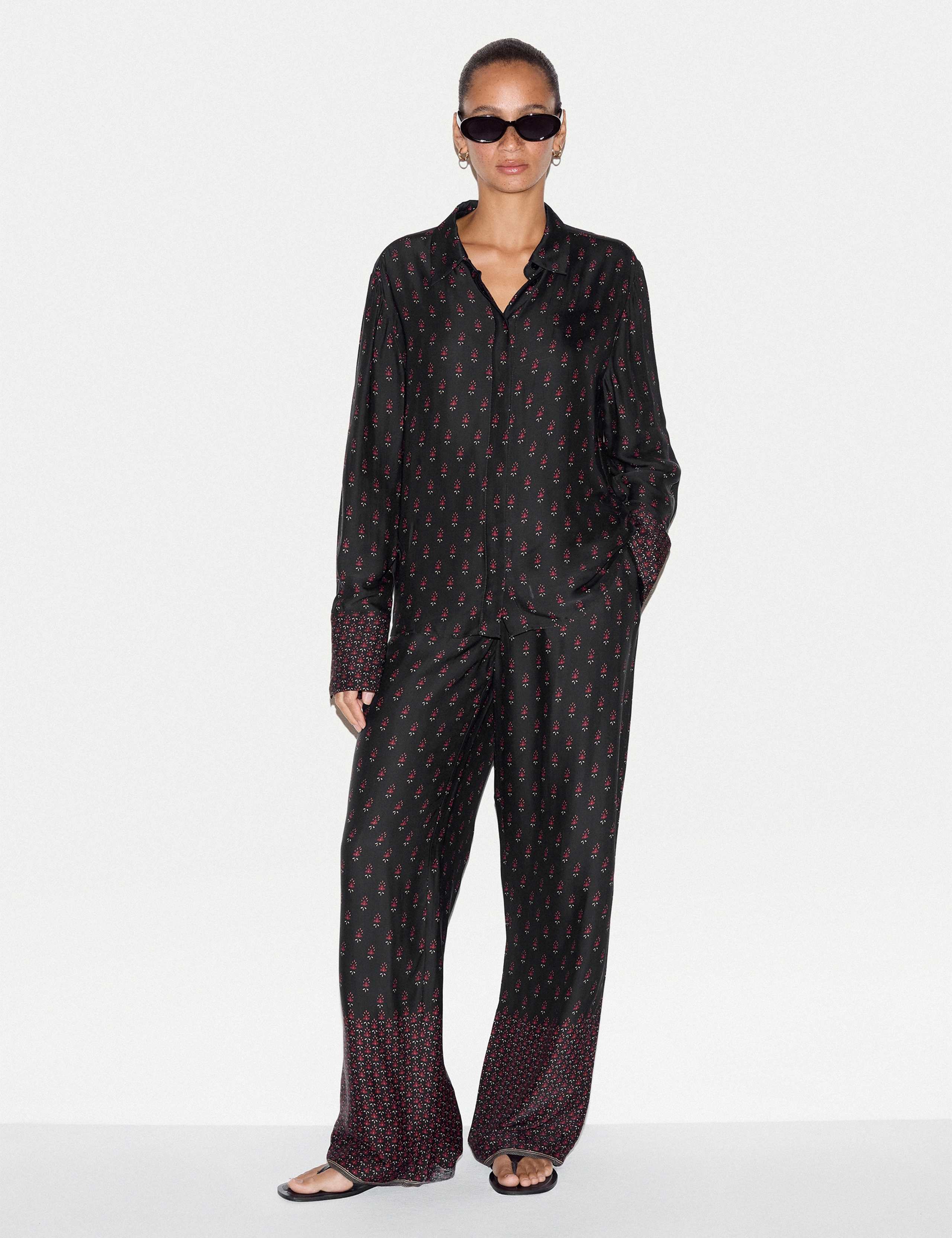 Floral Elasticated Wide Leg Trousers 5 of 5