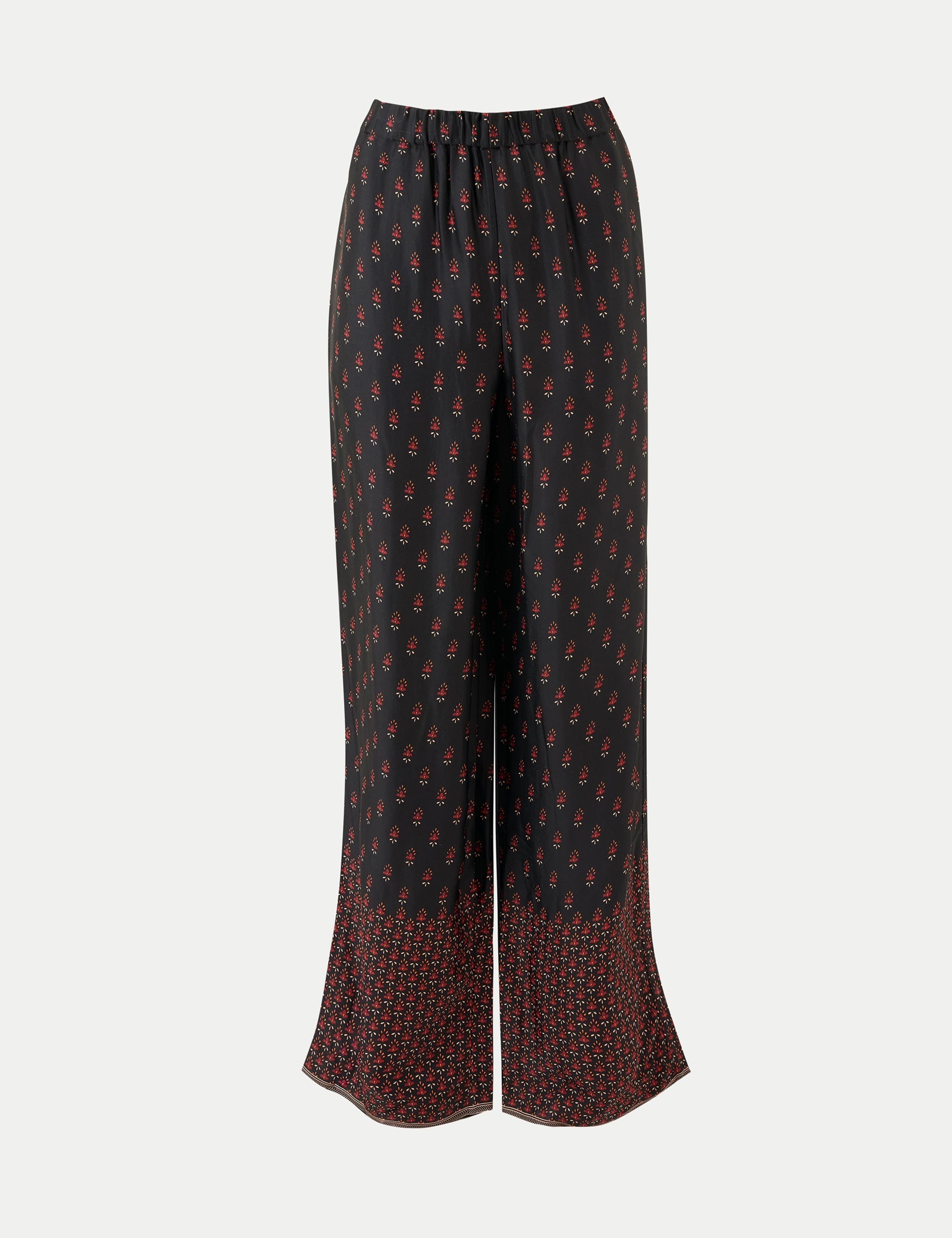 Floral Elasticated Wide Leg Trousers 2 of 5