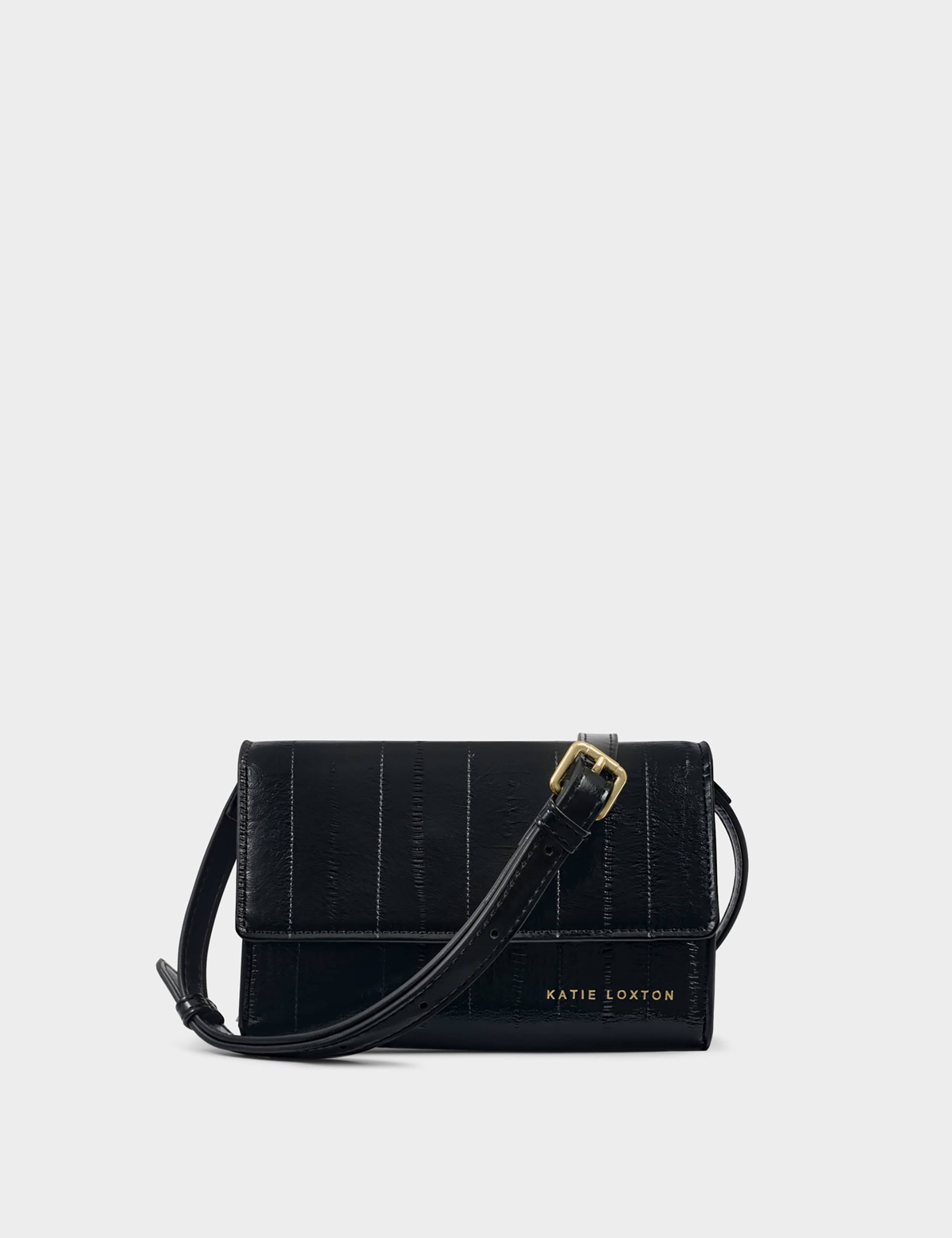 Faux Leather Textured Clutch Cross Body Bag 2 of 4