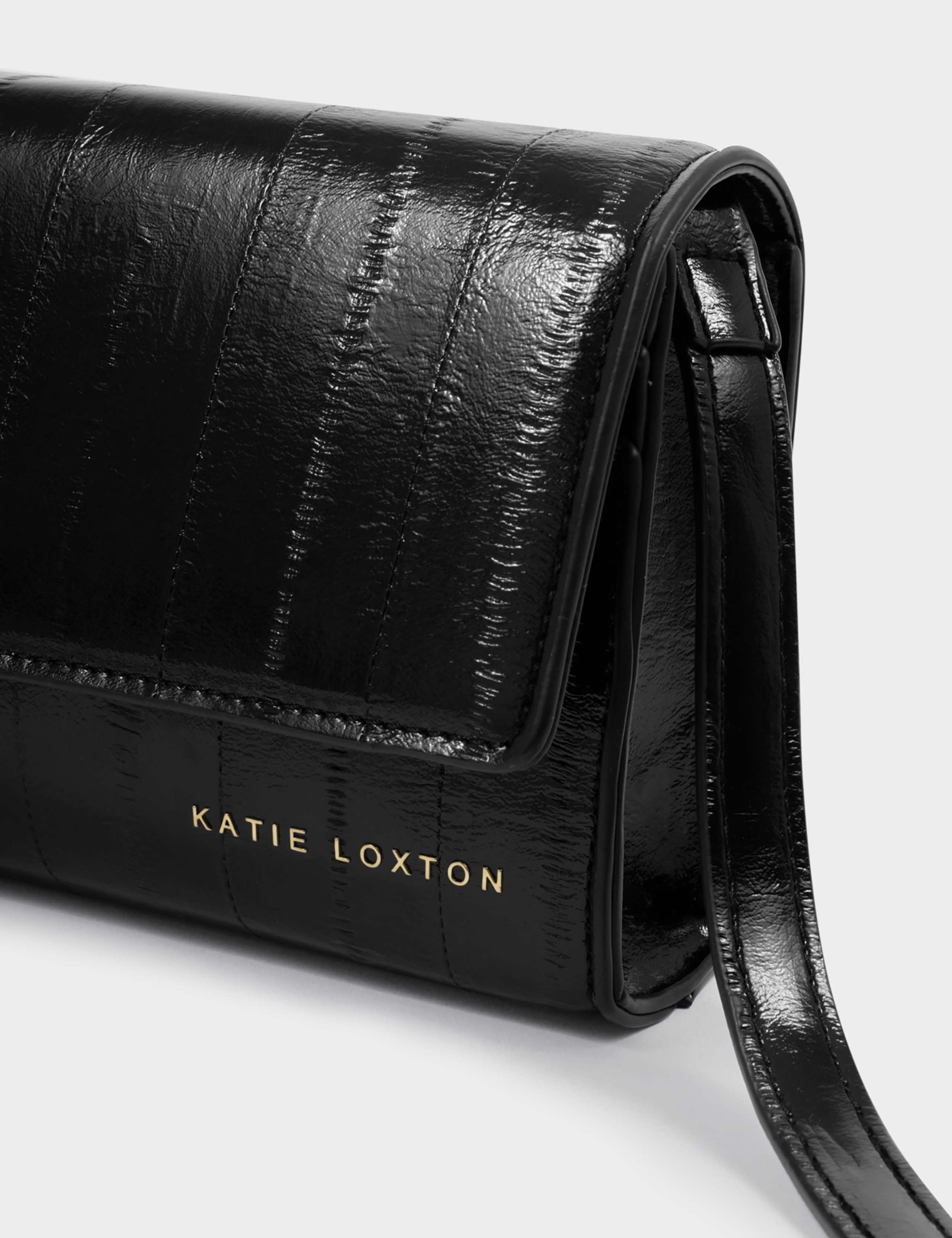Faux Leather Textured Clutch Cross Body Bag 3 of 4