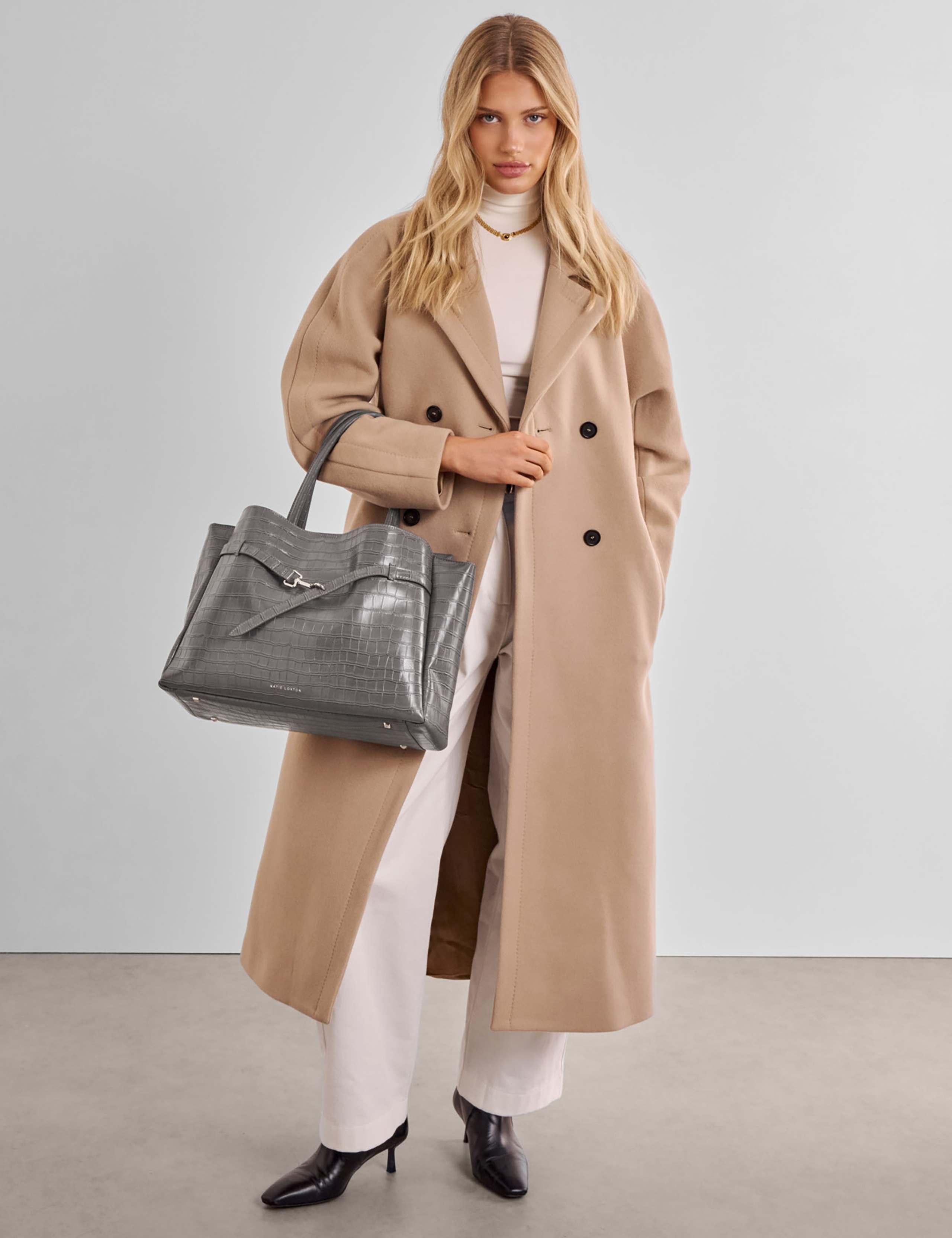 Faux Leather Tote Bag 2 of 7