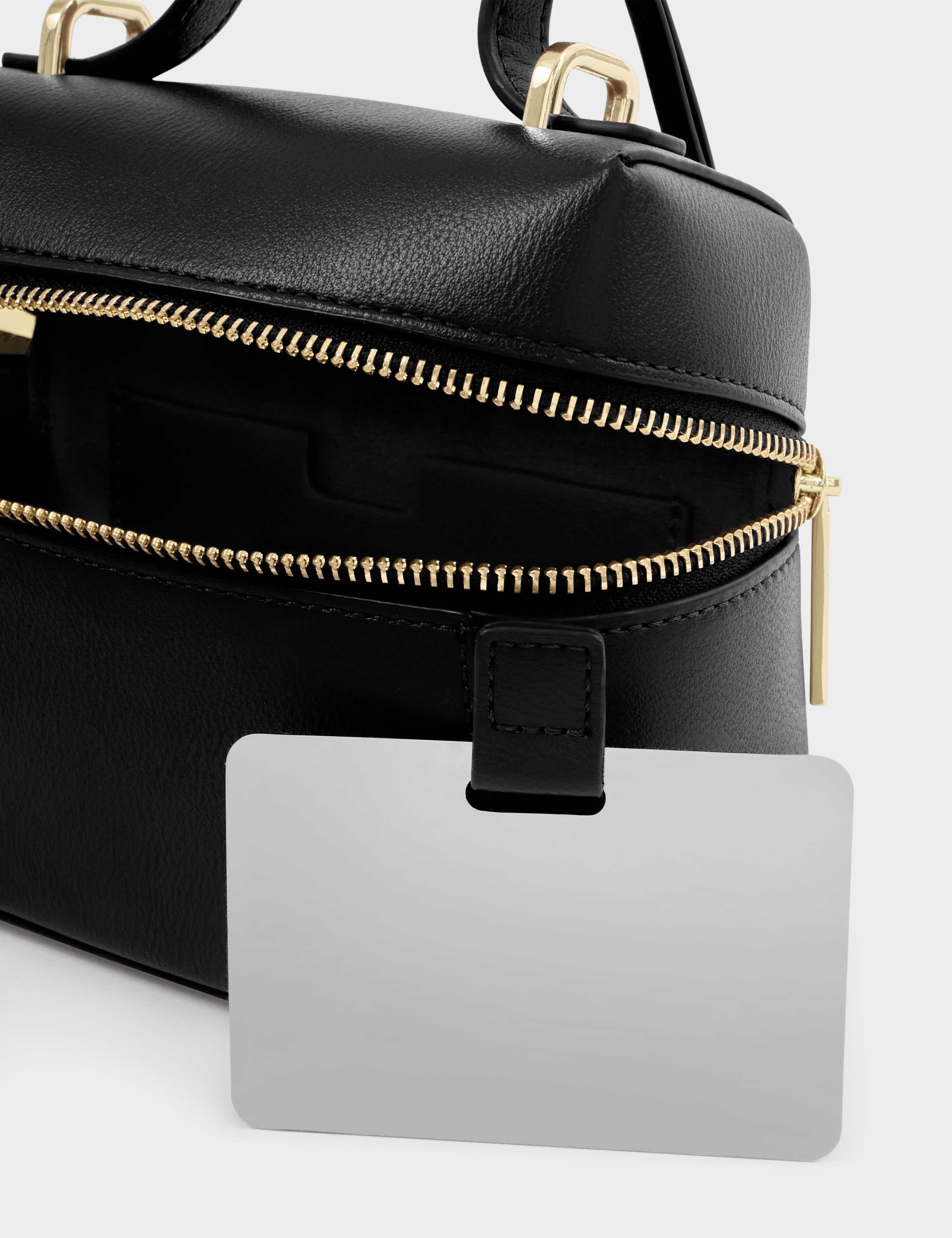 Faux Leather Mini Vanity Cross Body Bag 4 of 6