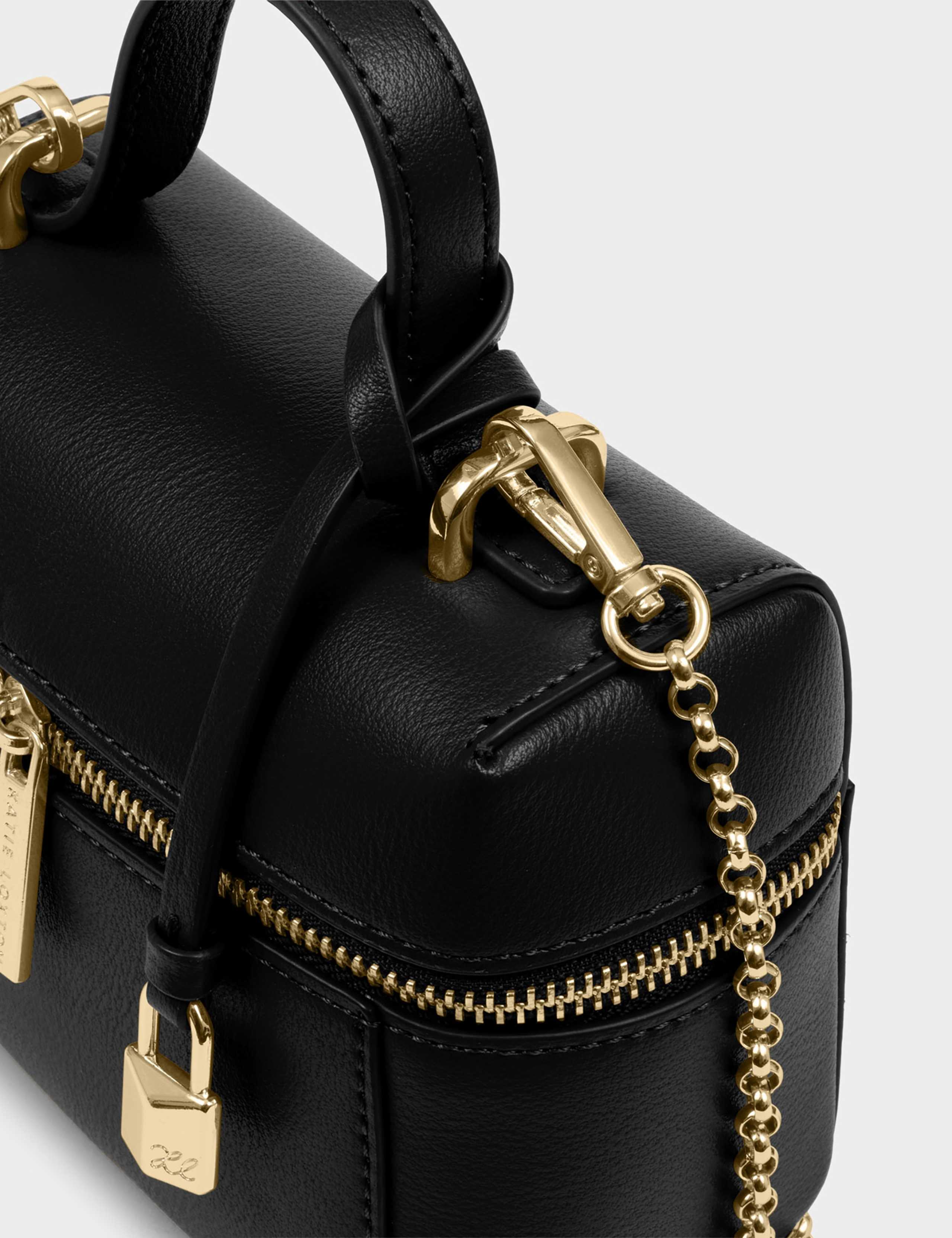Faux Leather Mini Vanity Cross Body Bag 6 of 6