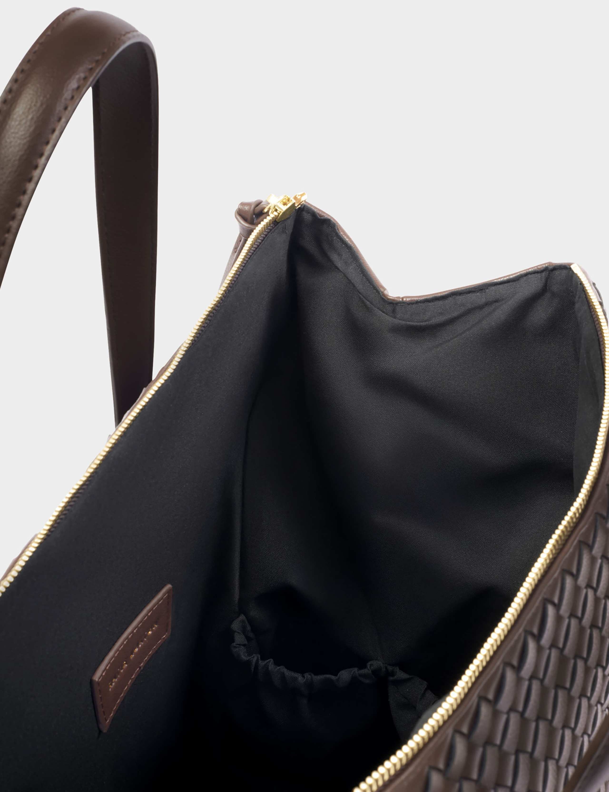 Faux Leather Woven Cabin Bag 7 of 7