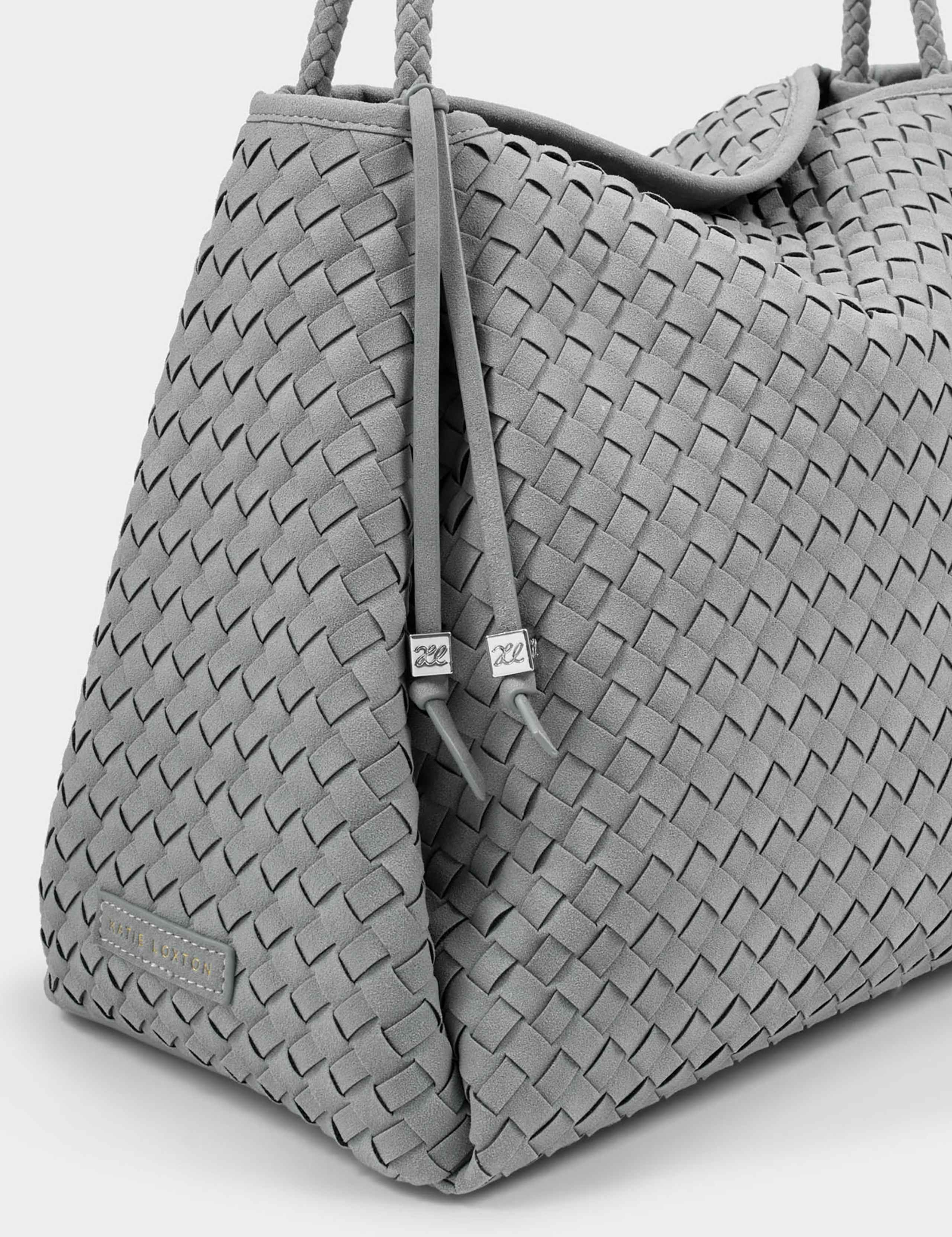 Faux Leather Woven Slouchy Shoulder Bag 6 of 6