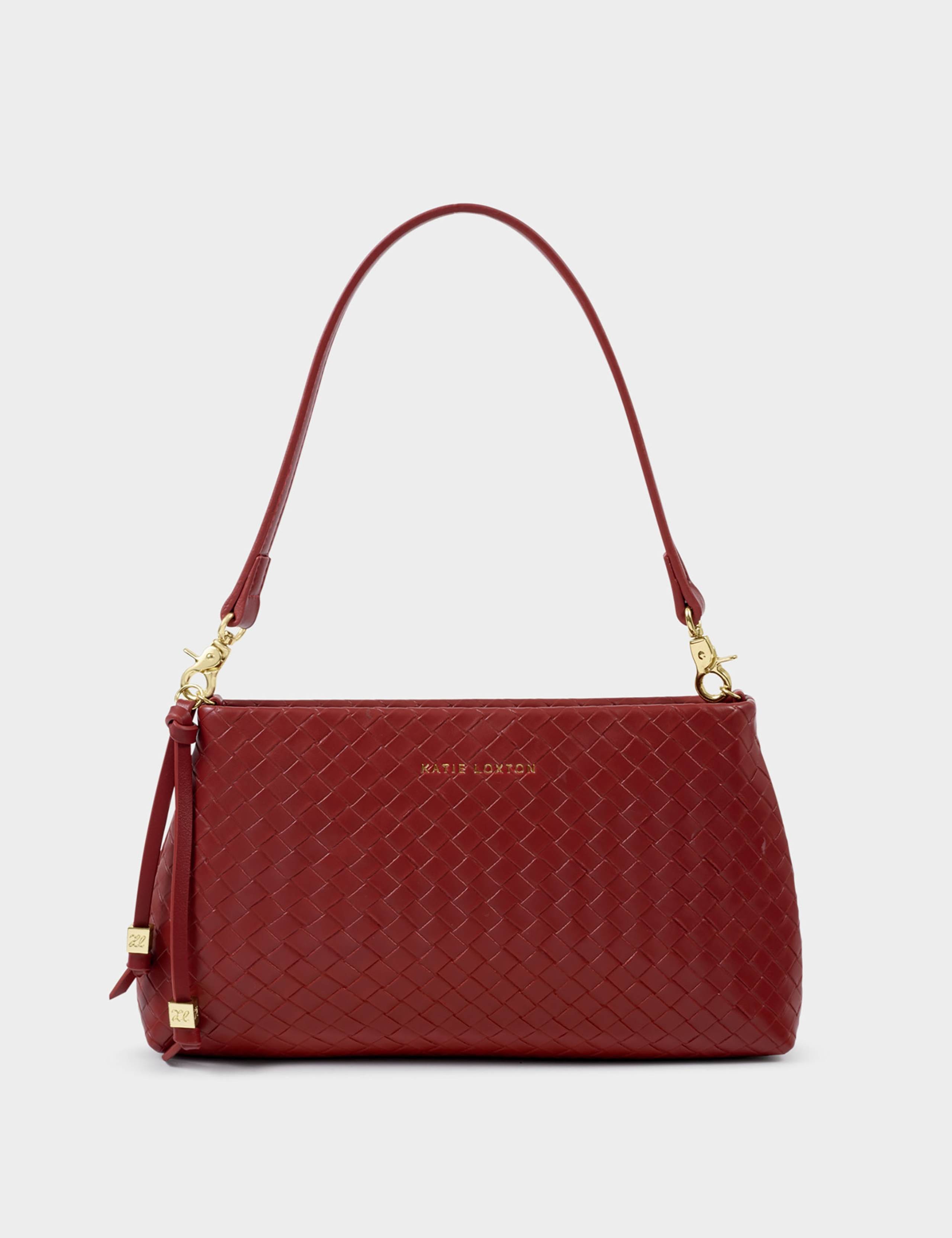 Faux Leather Woven Shoulder Bag 4 of 6