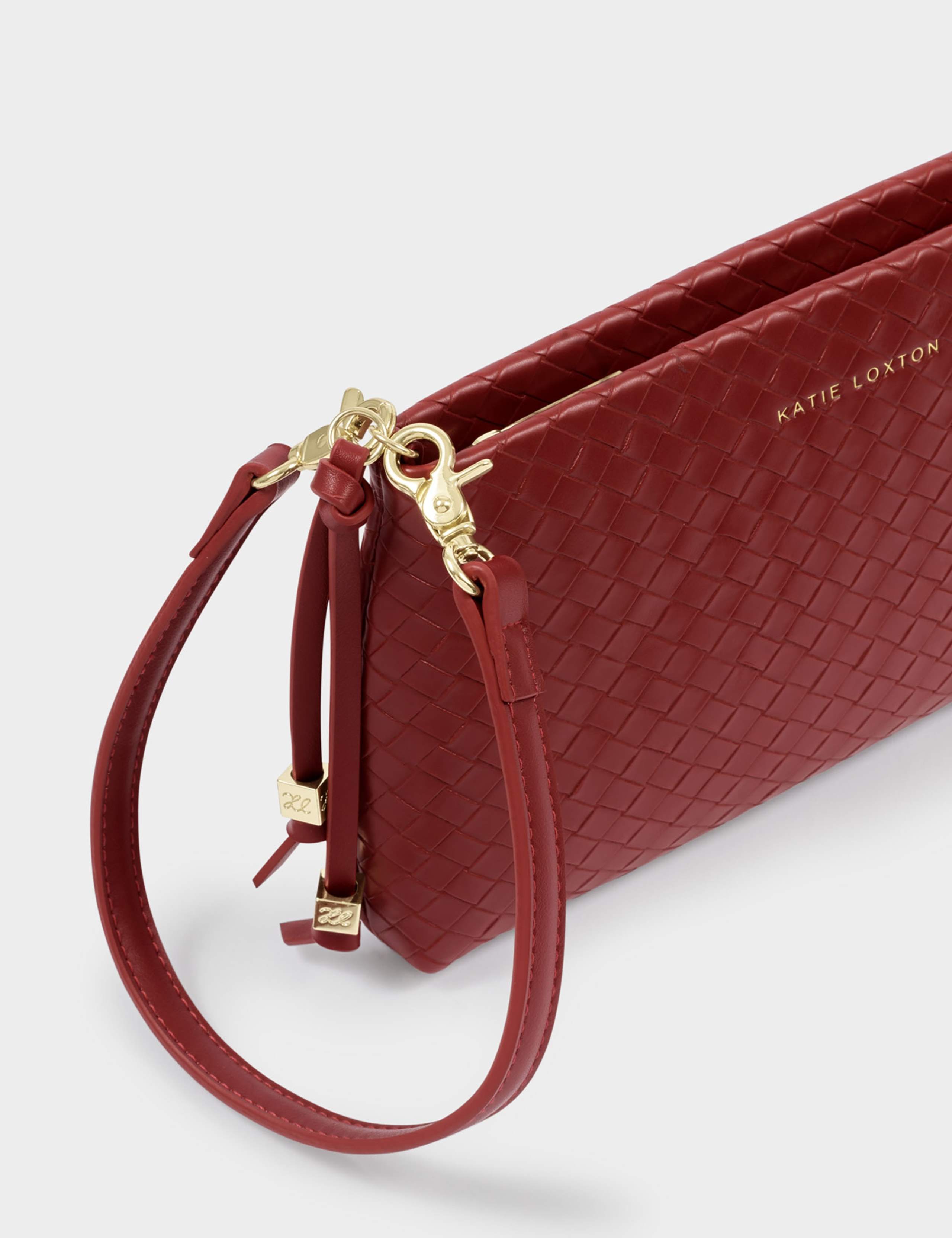 Faux Leather Woven Shoulder Bag 5 of 6