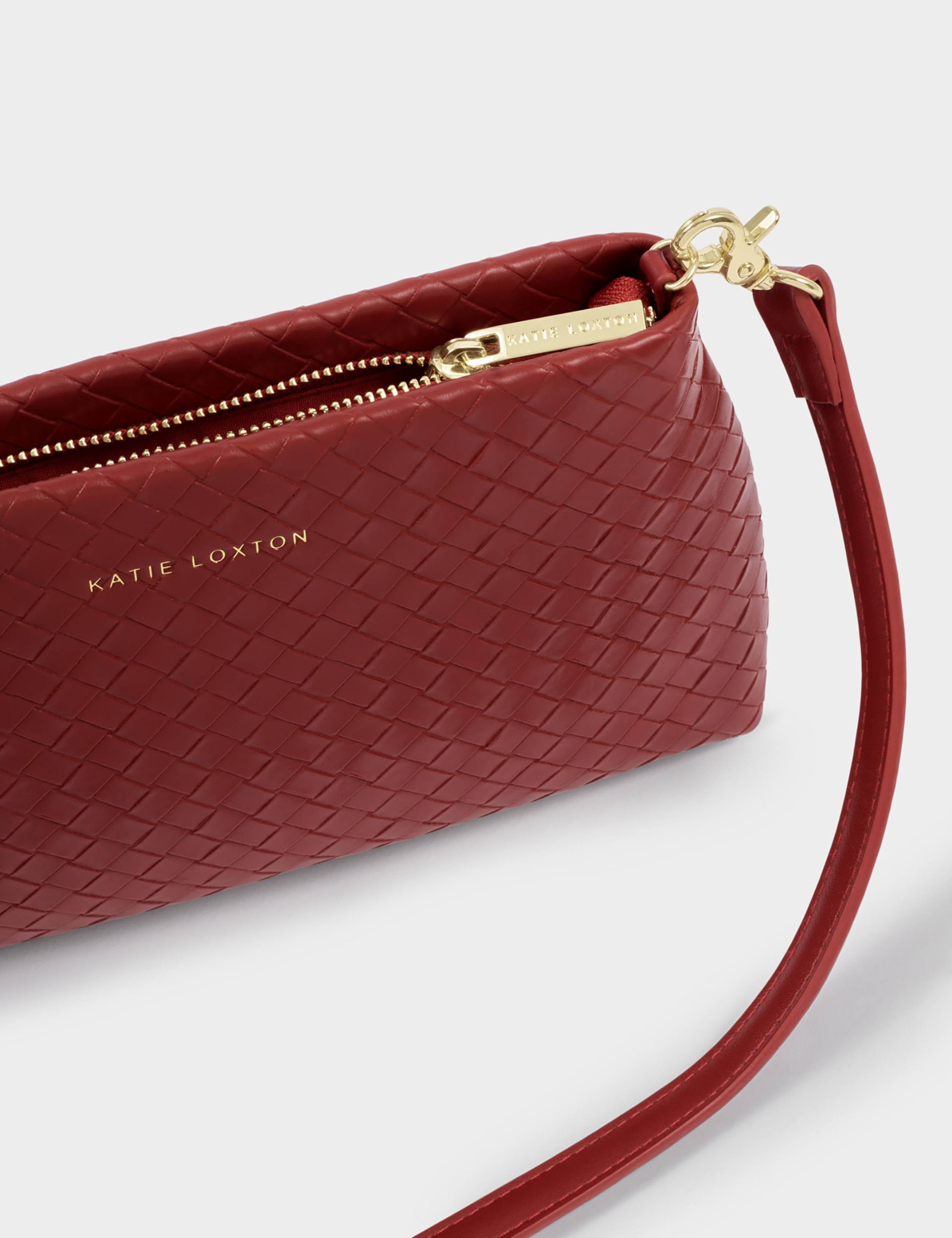 Faux Leather Woven Shoulder Bag 6 of 6