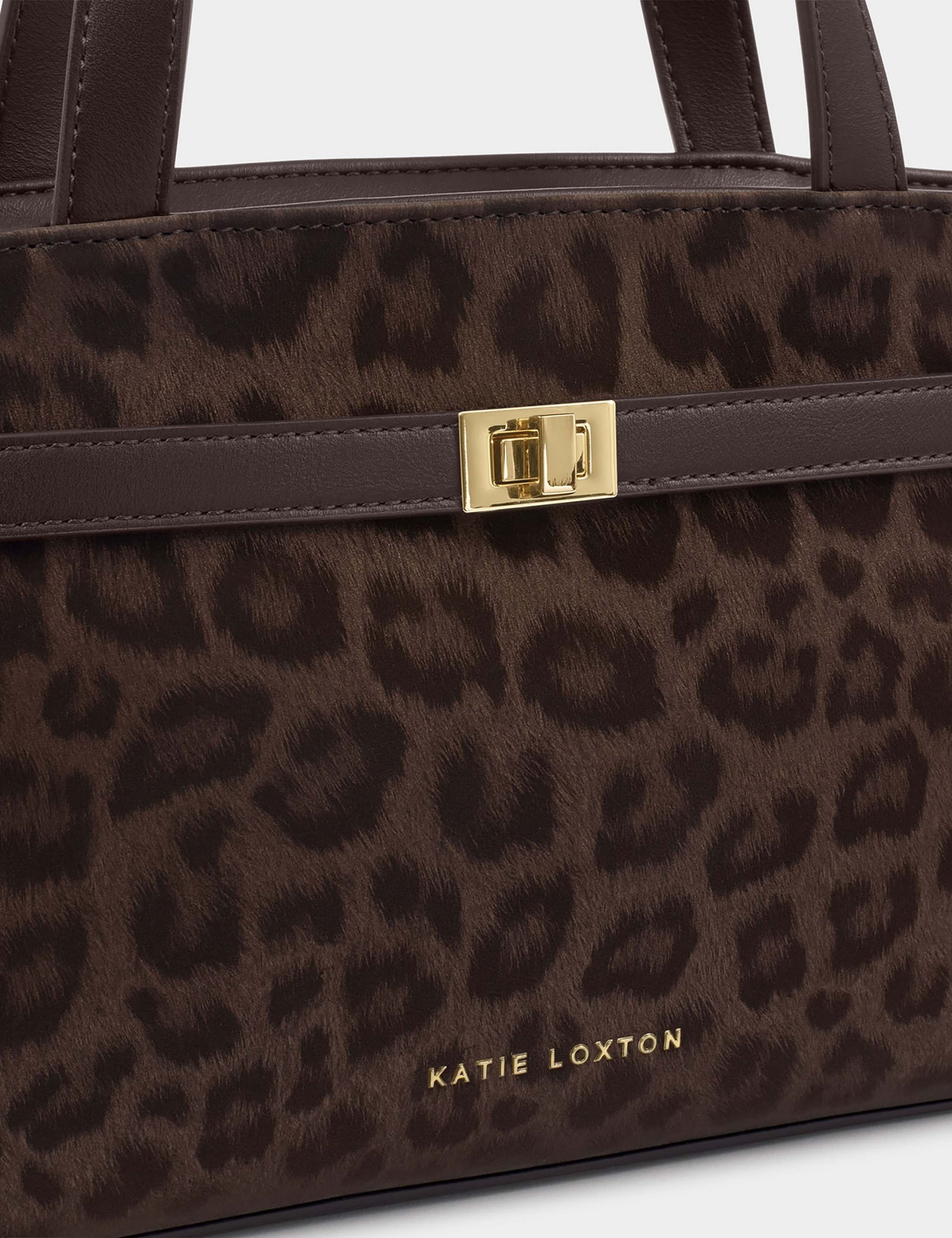 Faux Leather Animal Top Handle Cross Body Bag 5 of 5