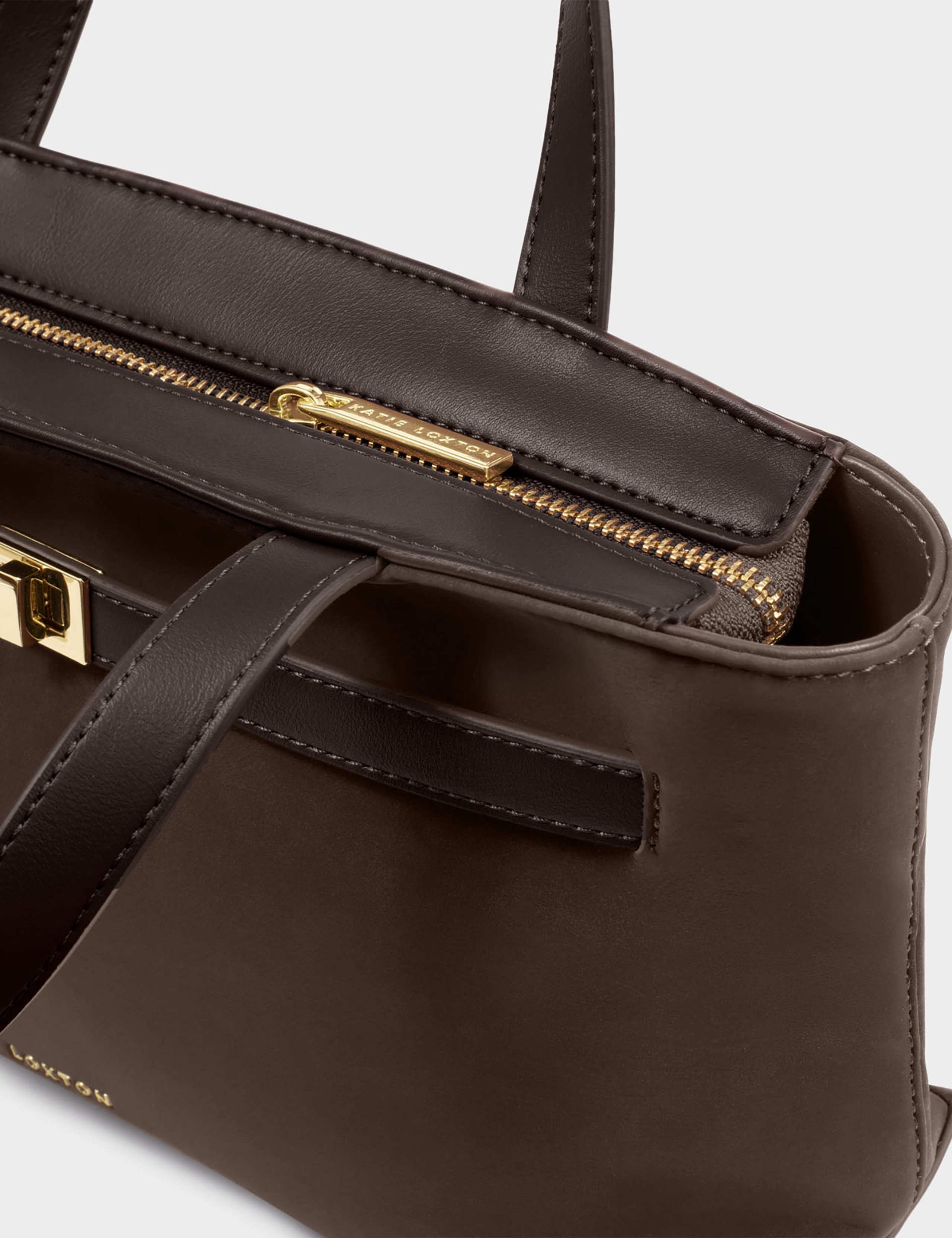 Faux Suede Top Handle Cross Body Bag 3 of 4