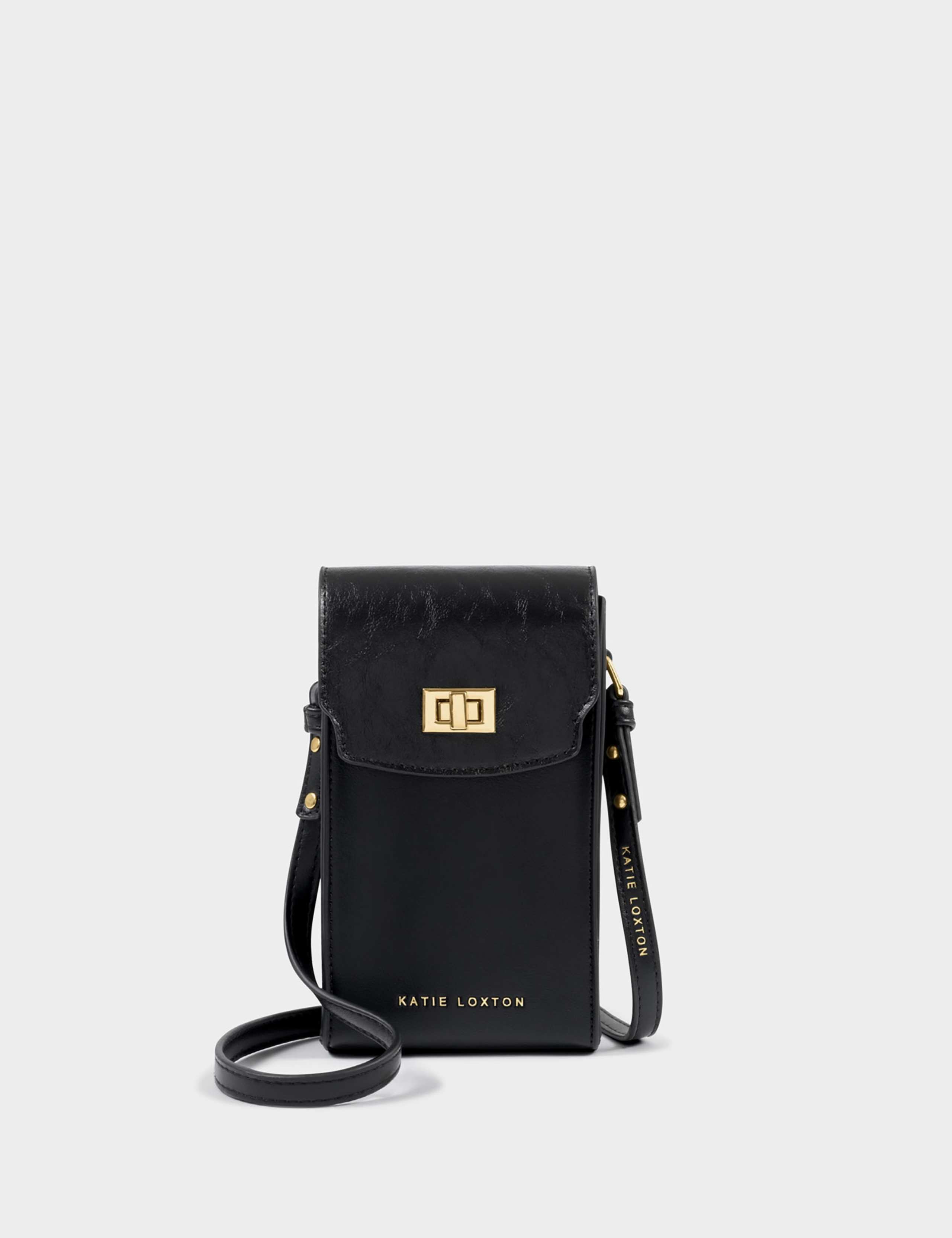 Faux Leather Twist Lock Cross Body Bag 2 of 4
