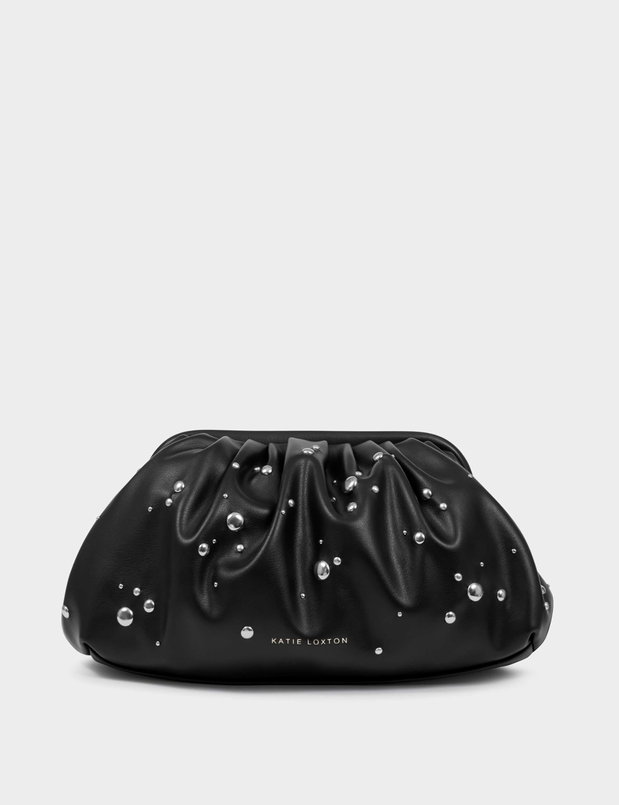 Faux Leather Studded Clutch Bag 2 of 4