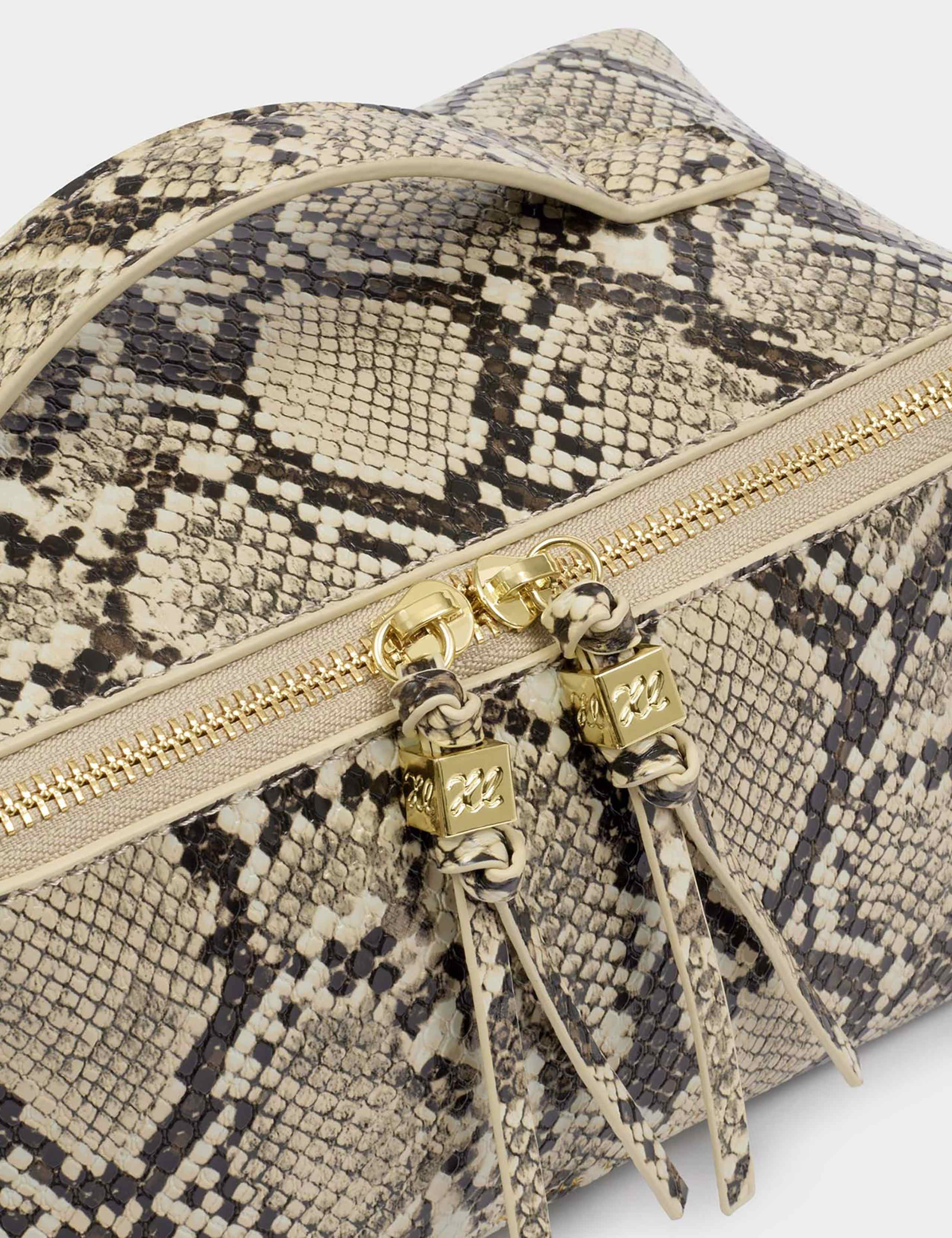 Faux Leather Snake Print Makeup Bag 4 of 4