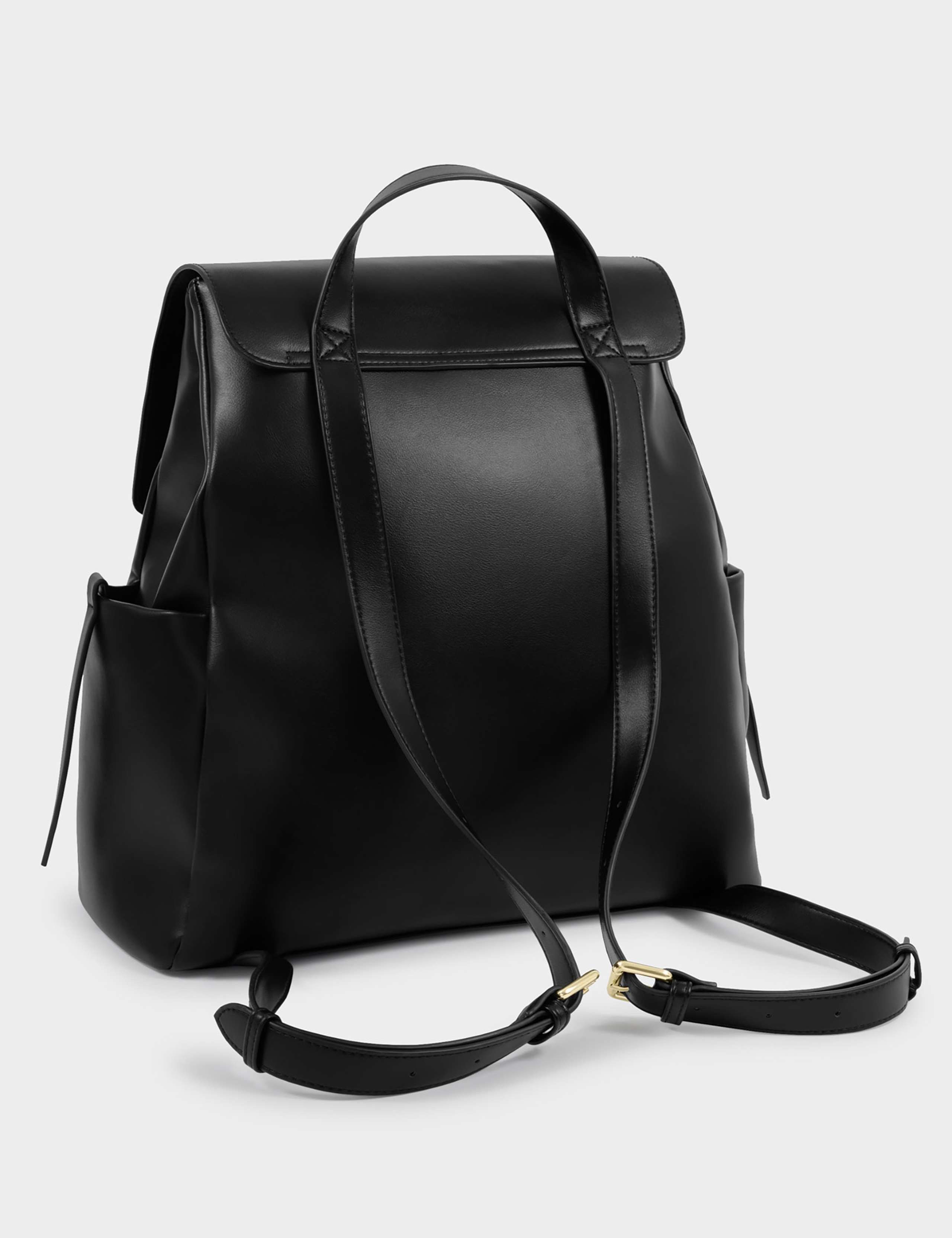 Faux Leather Twist Lock Work Backpack 4 of 6