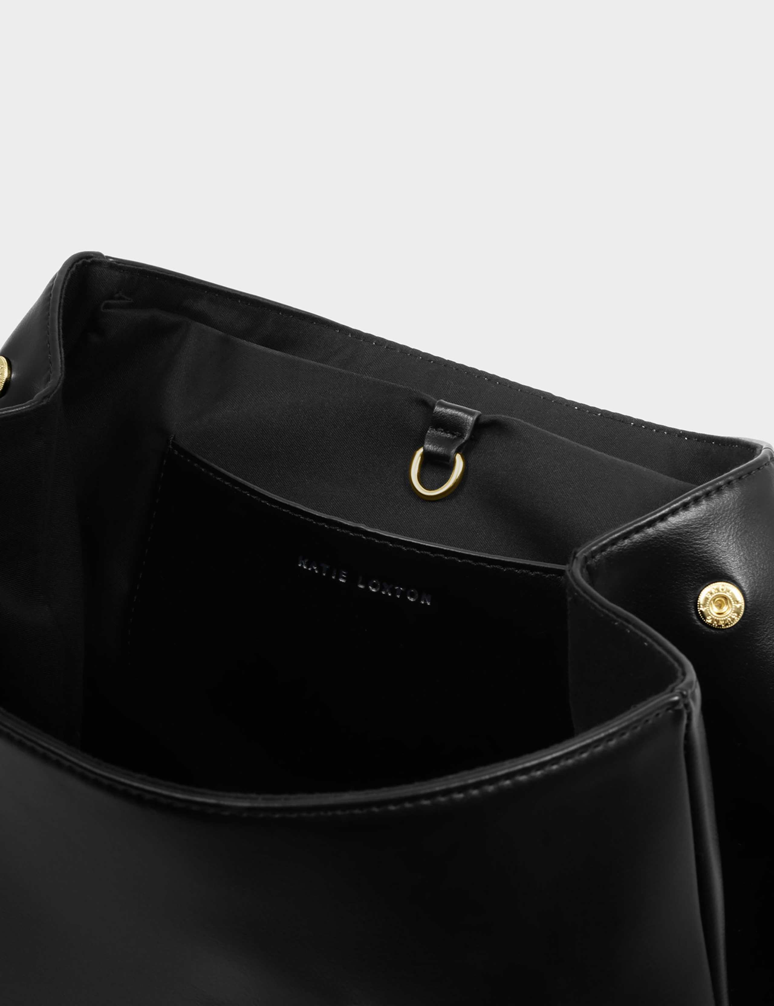 Faux Leather Twist Lock Work Backpack 6 of 6