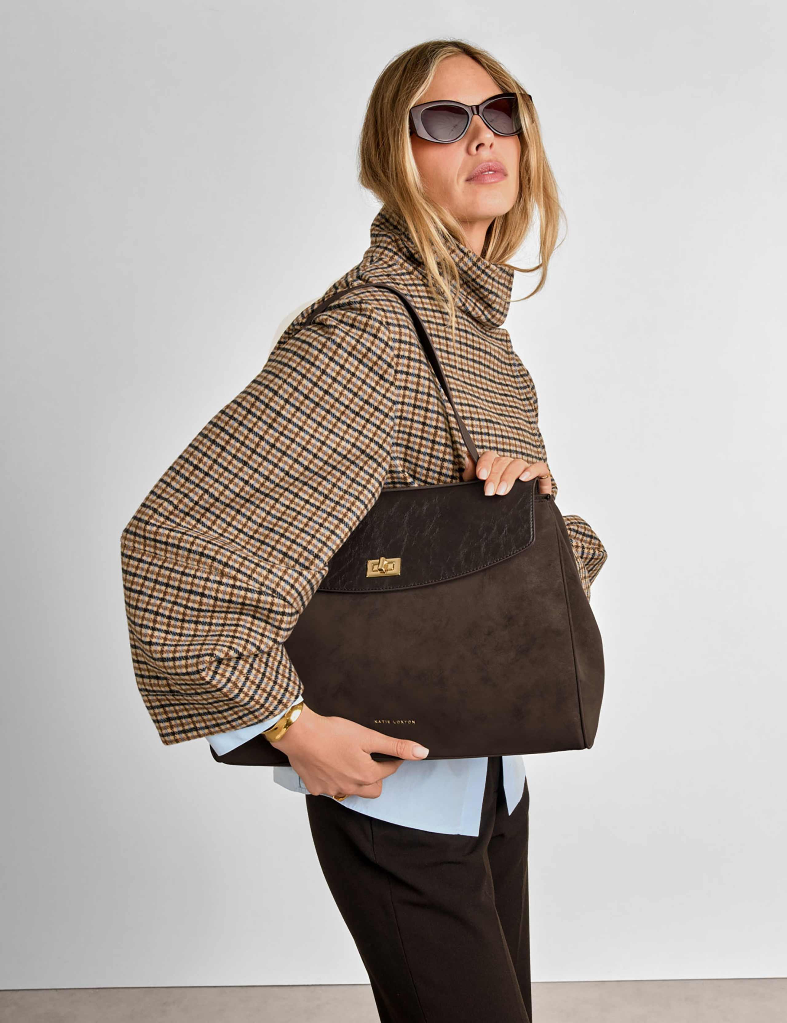 Faux Suede Shoulder Bag 2 of 7