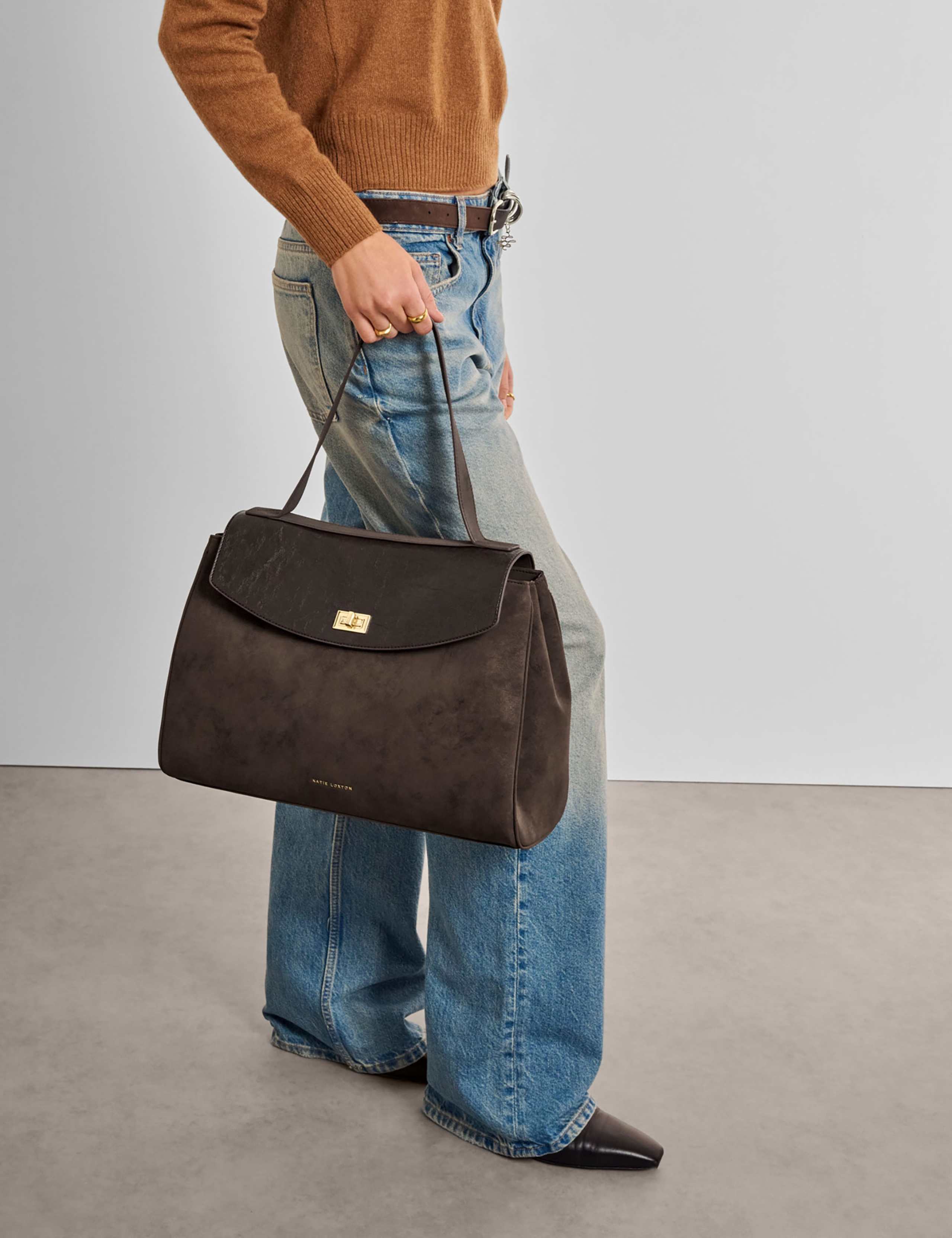Faux Suede Shoulder Bag 3 of 7